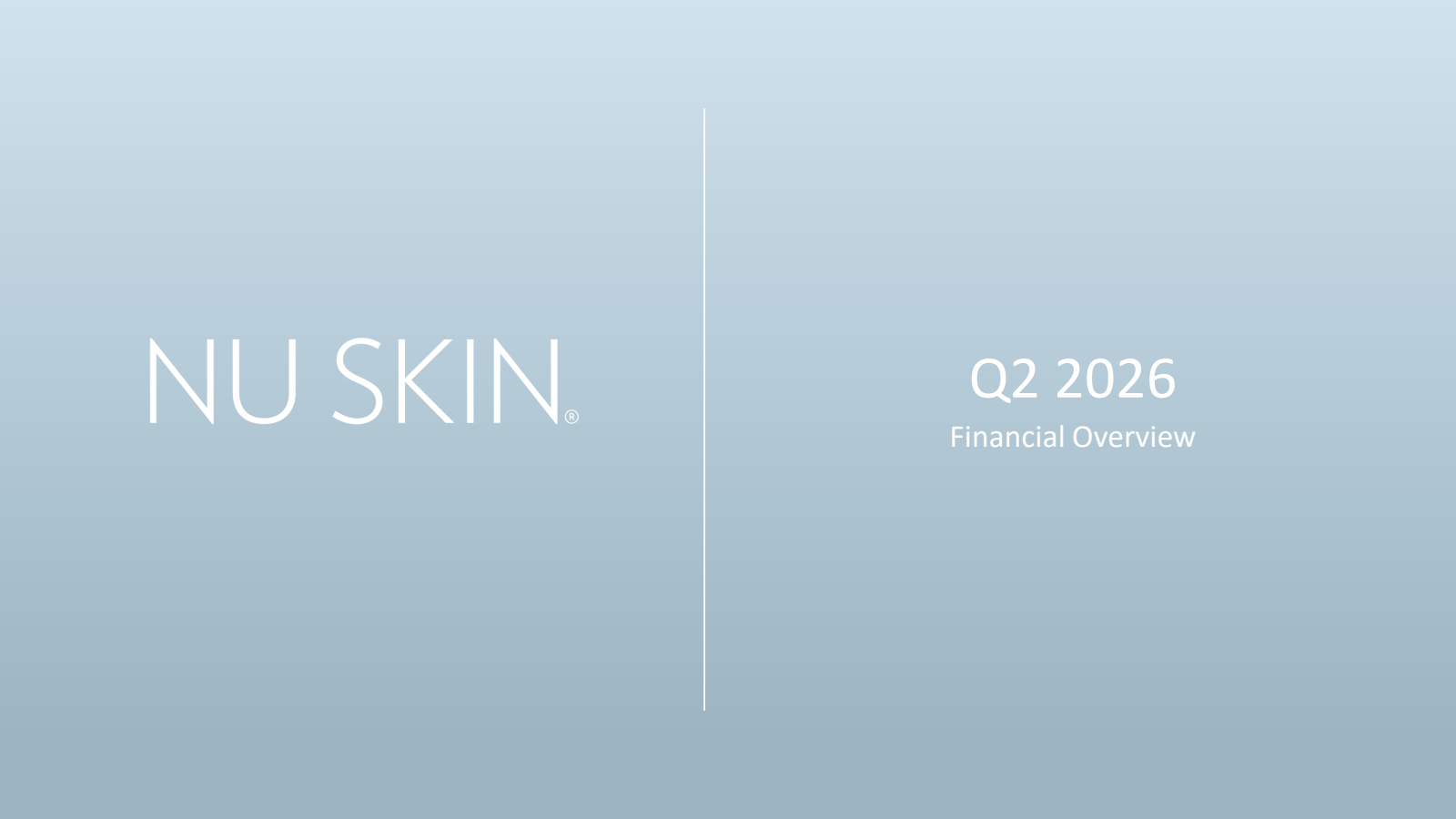 Nu Skin Enterprises' Q2 2026 Slide Deck