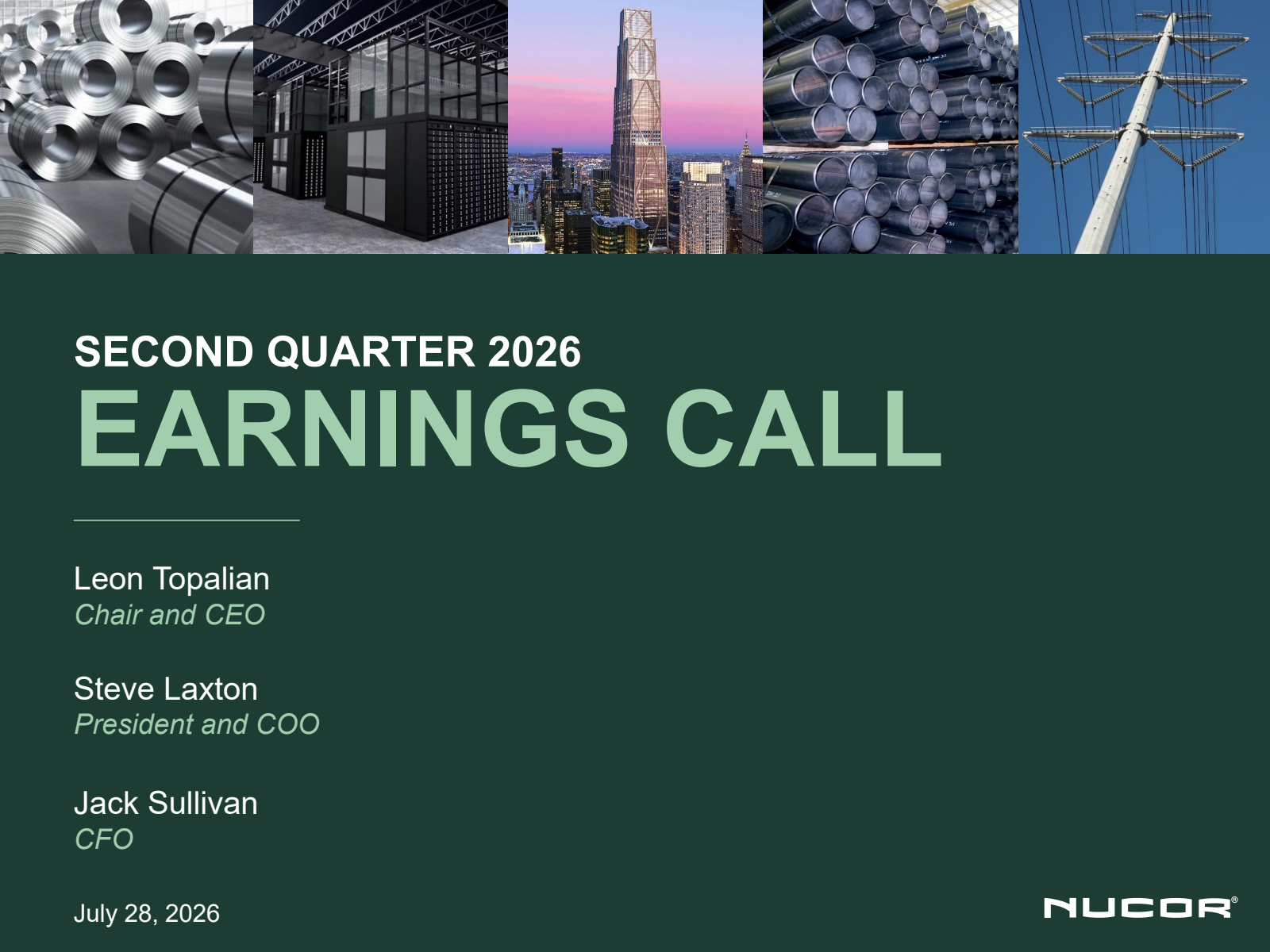 Nucor's Q2 2026 Slide Deck
