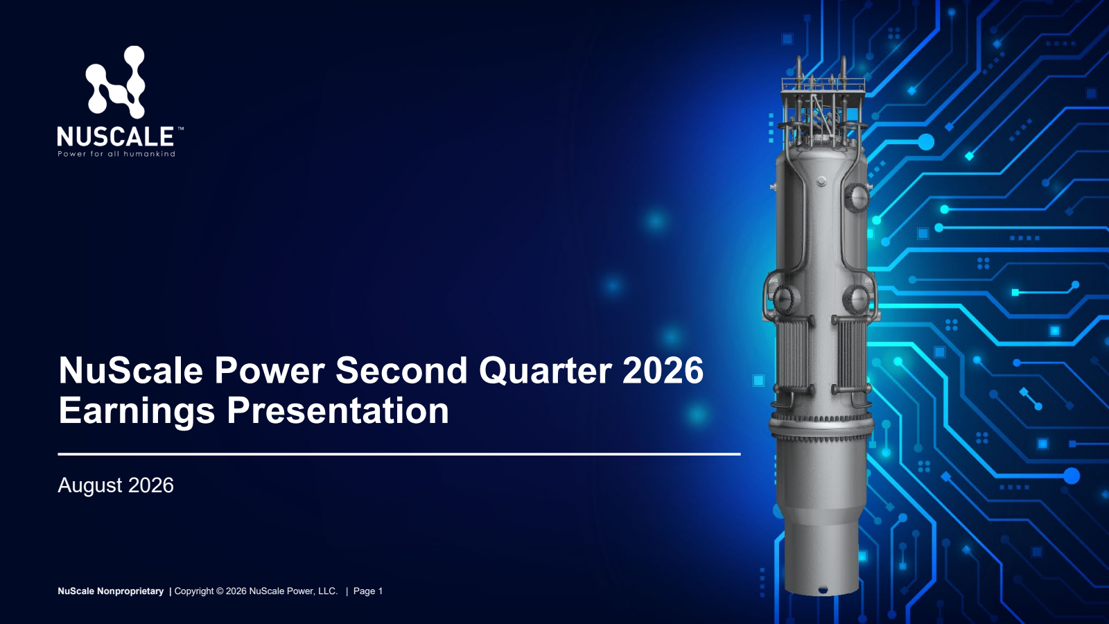 NuScale Power's Q2 2026 Slide Deck