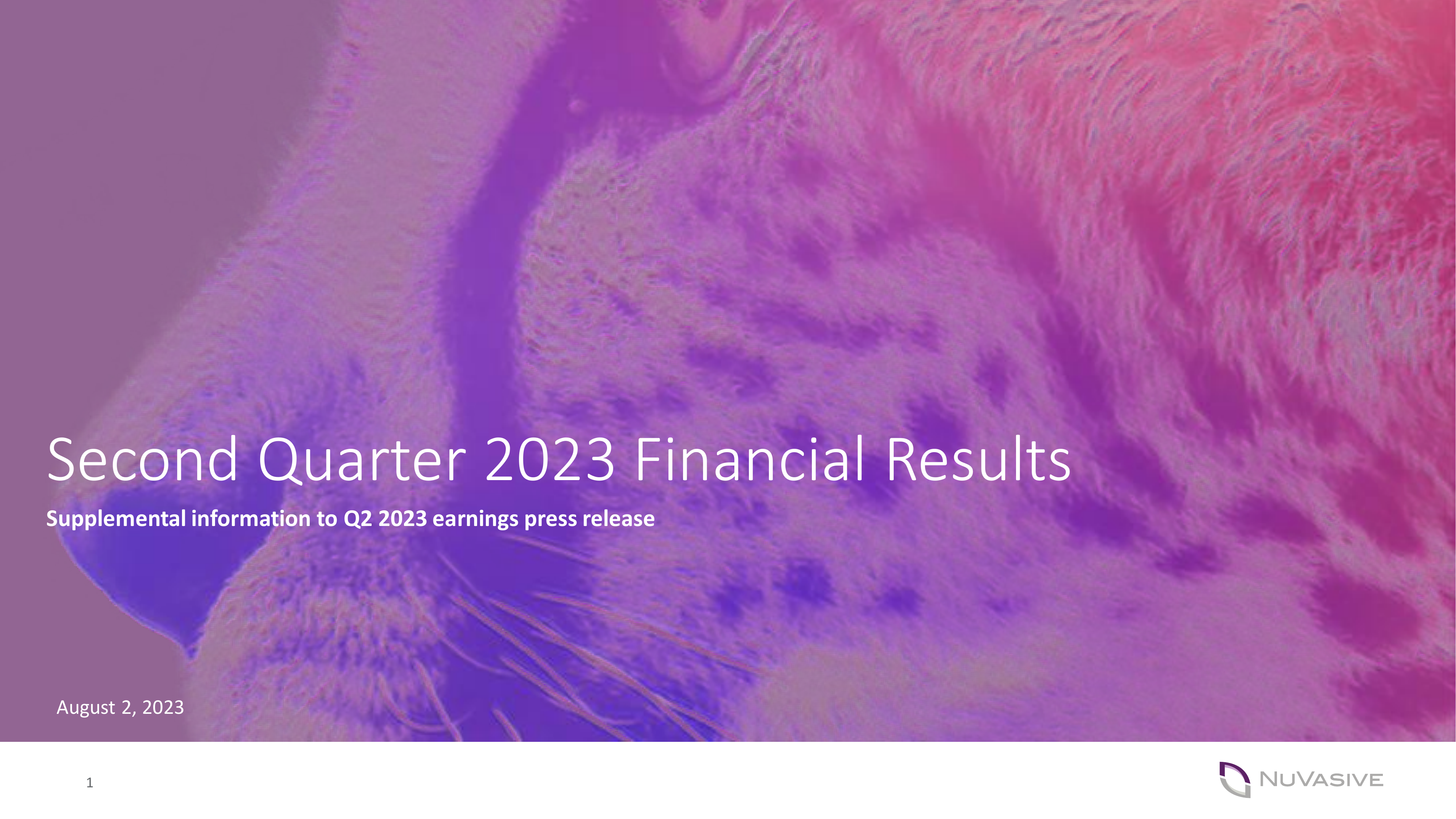 NuVasive's Q2 2023 Slide Deck