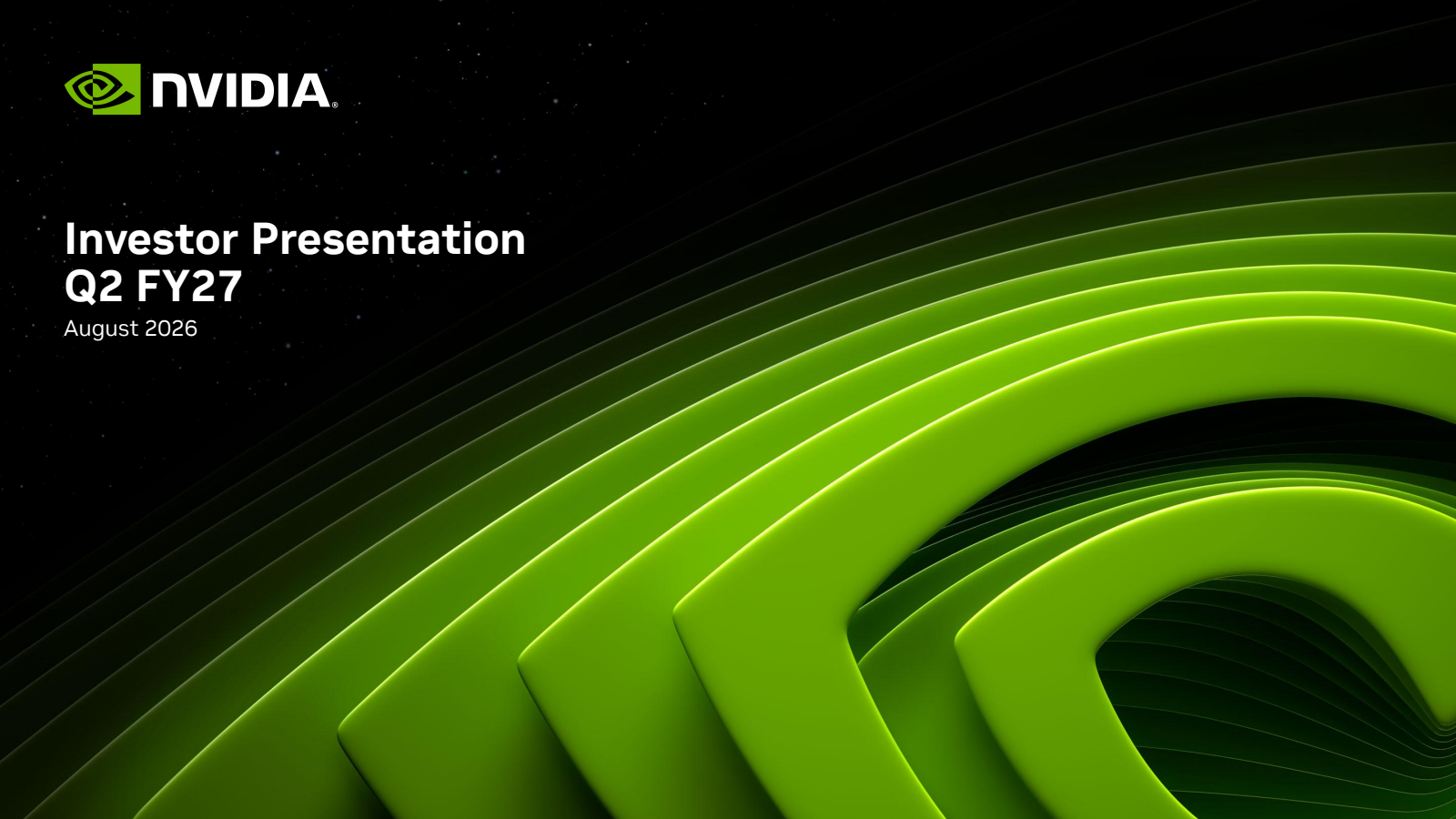 NVIDIA's Q2 2027 Slide Deck
