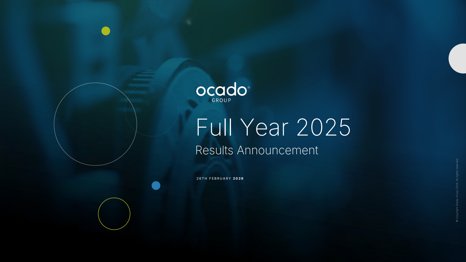 Ocado Group's H2 2025 Slide Deck