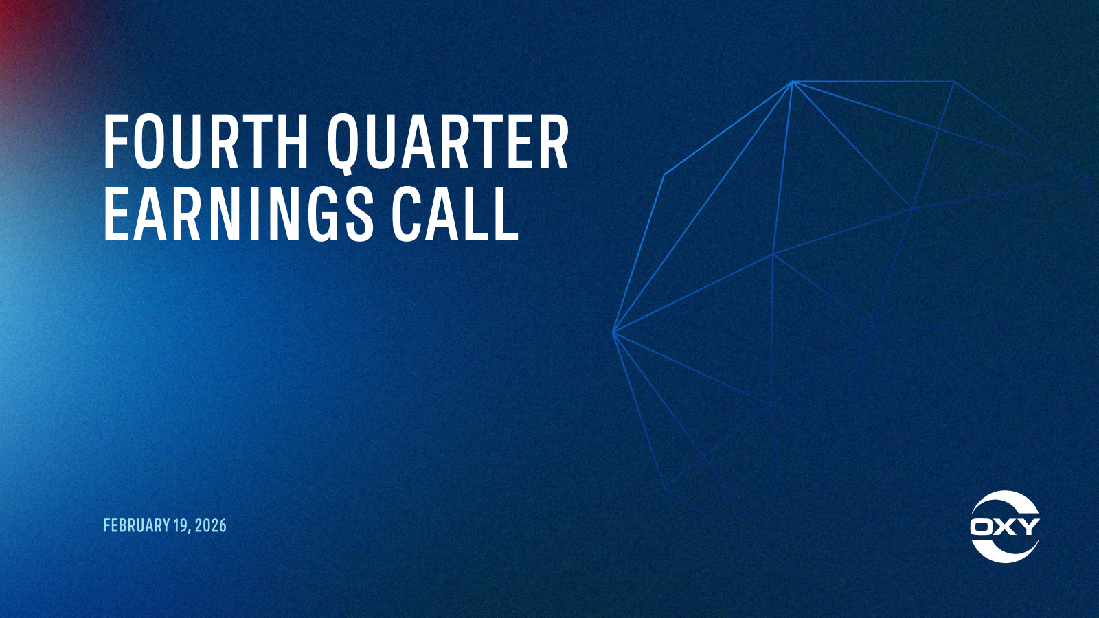 Occidental Petroleum's Q4 2025 Slide Deck