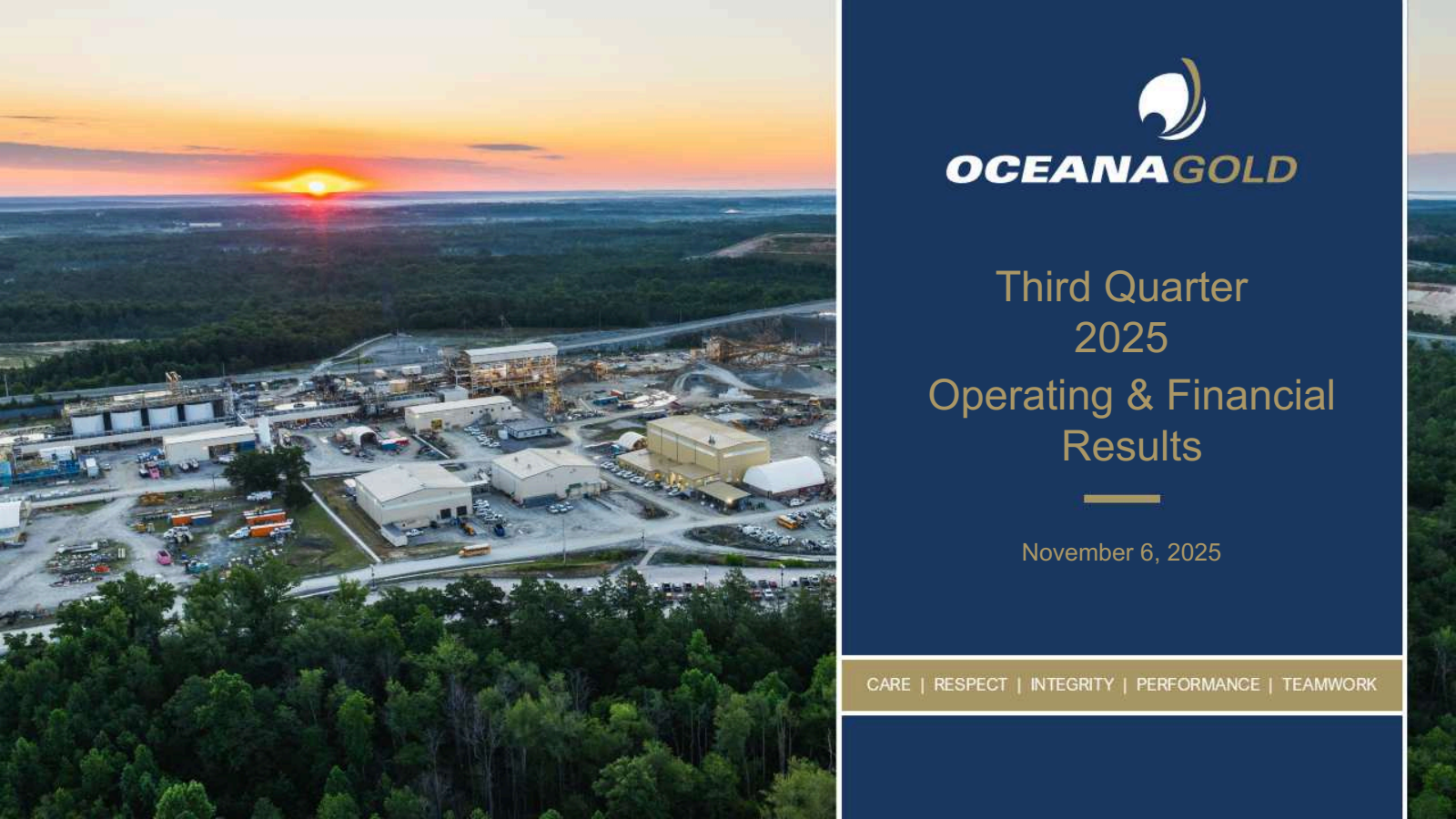 OceanaGold's Q3 2025 Slide Deck