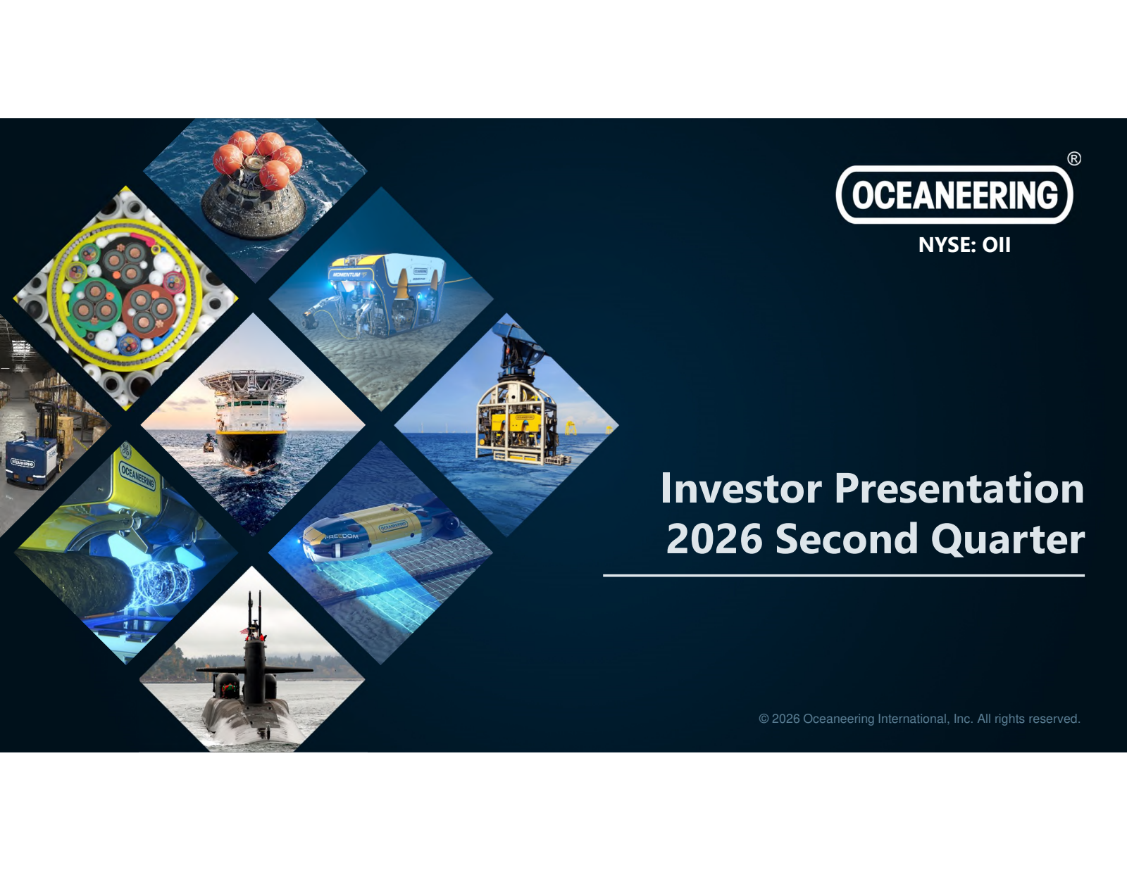Oceaneering International's Q2 2026 Slide Deck