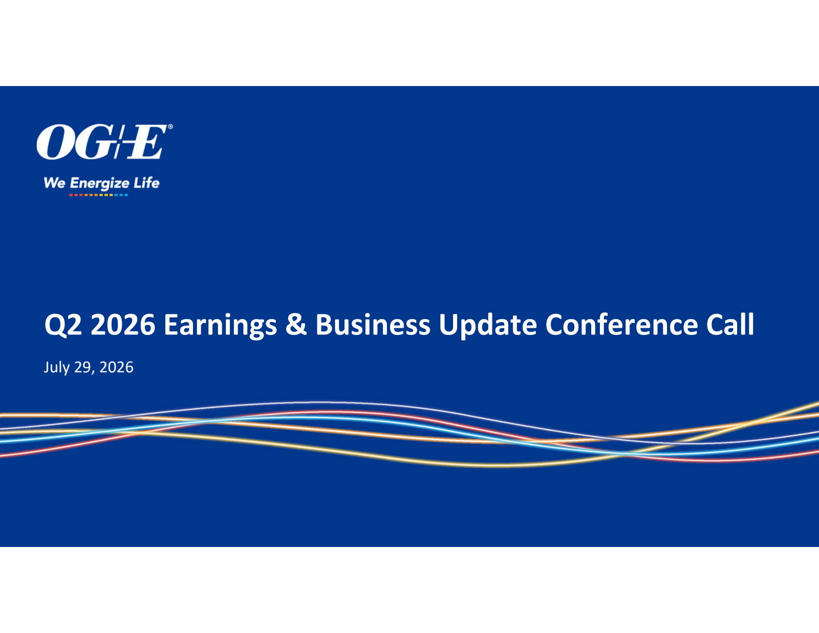 OGE Energy's Q2 2026 Slide Deck