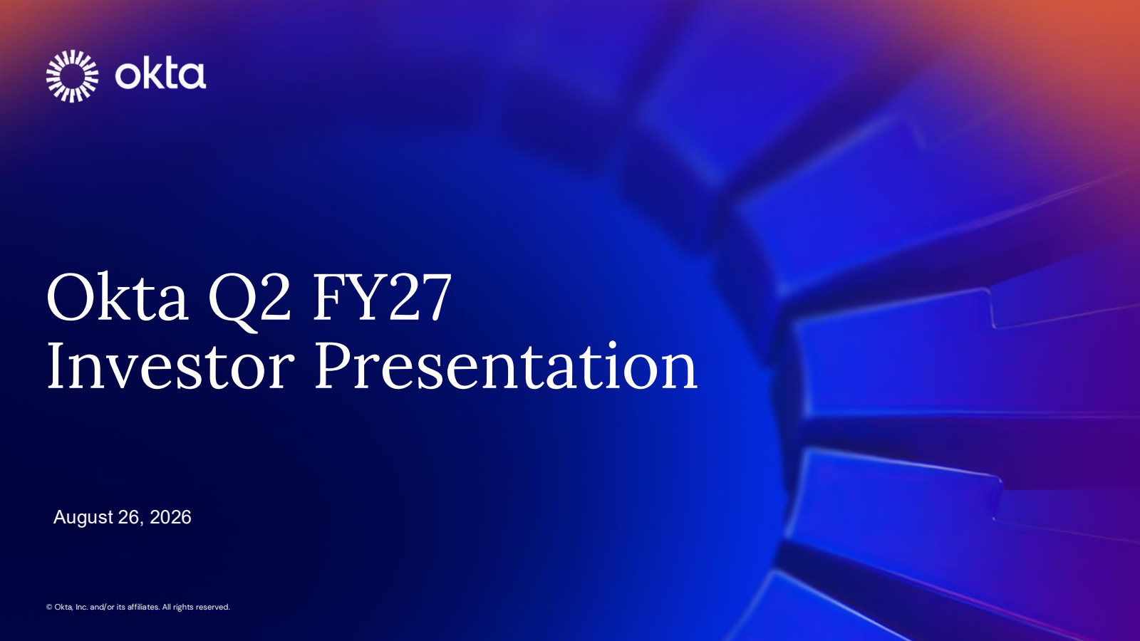 Okta's Q2 2027 Slide Deck