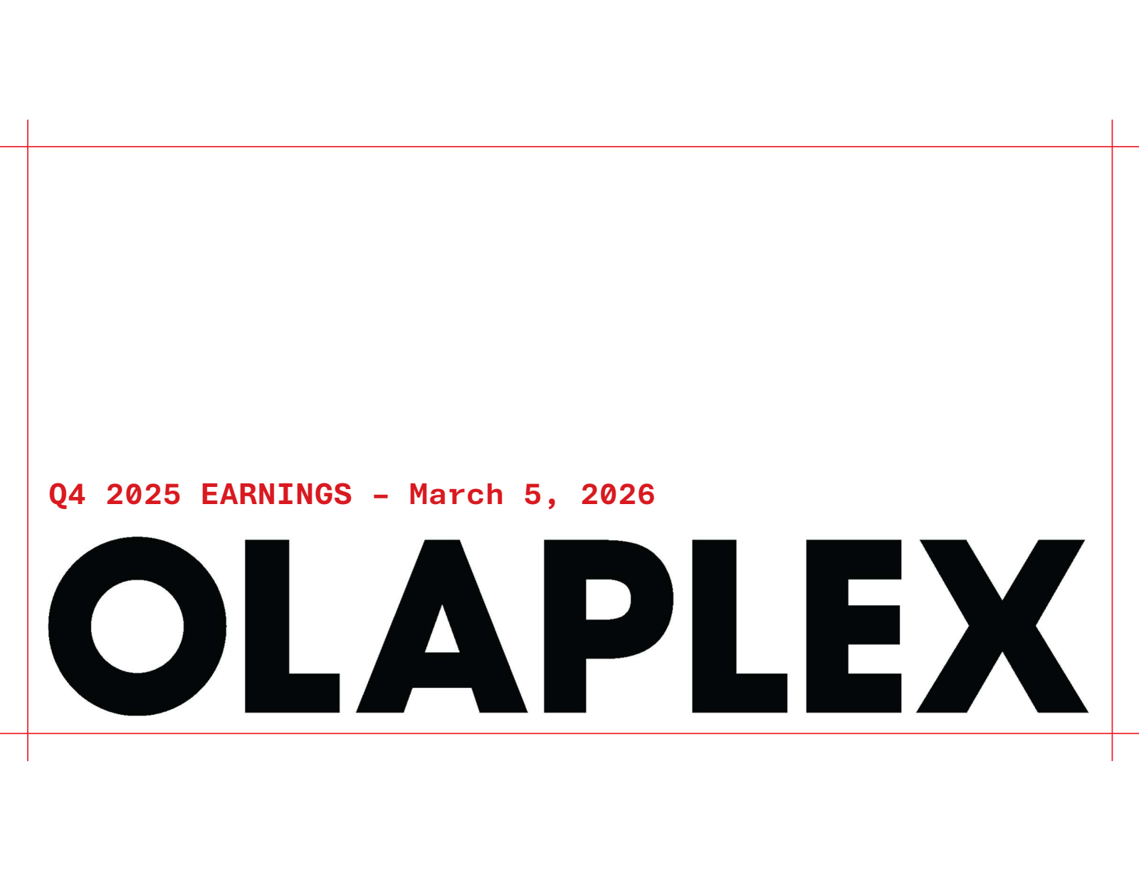 Olaplex's Q4 2025 Slide Deck