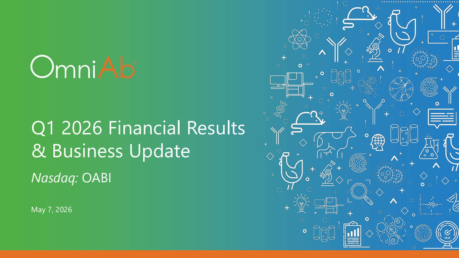 OmniAb's Q1 2026 Slide Deck