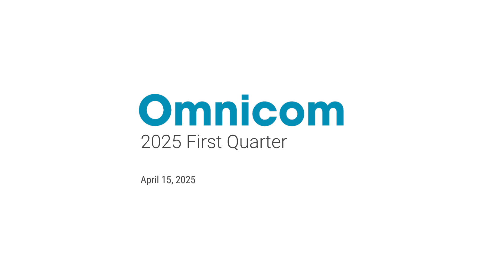 Omnicom Group's Q1 2025 Slide Deck