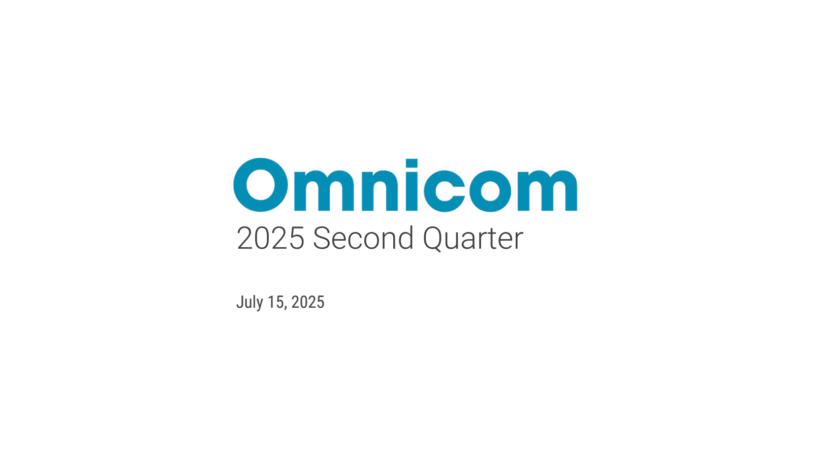 Omnicom Group's Q2 2025 Slide Deck