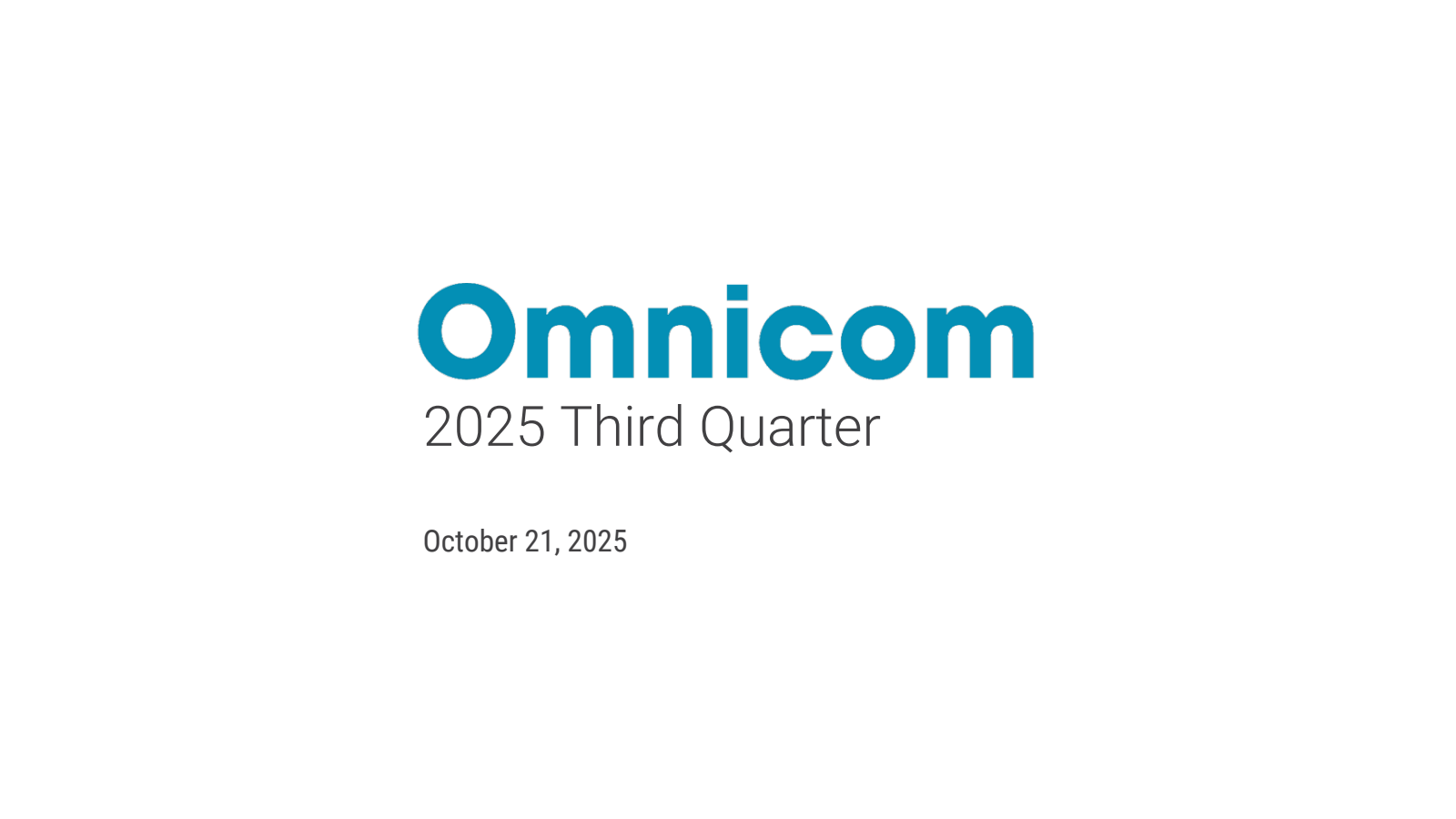 Omnicom Group's Q3 2025 Slide Deck