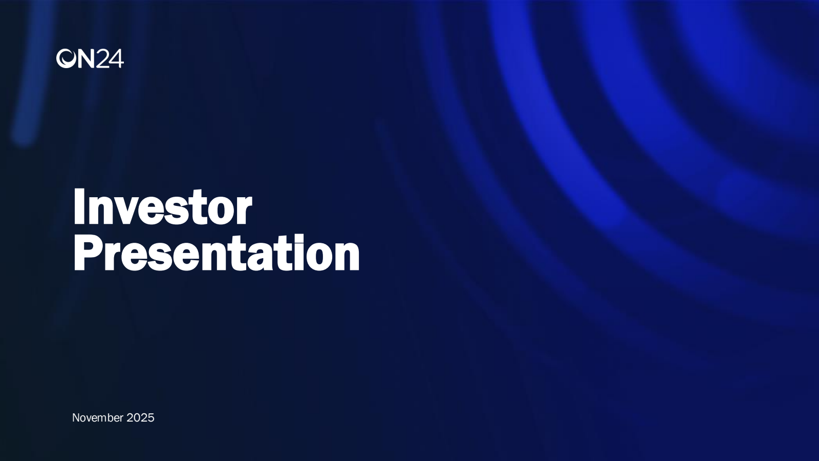 ON24's Q3 2025 Slide Deck