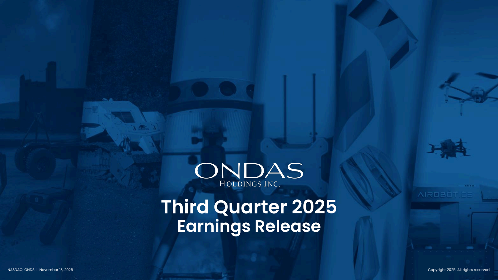 Ondas' Q3 2025 Slide Deck