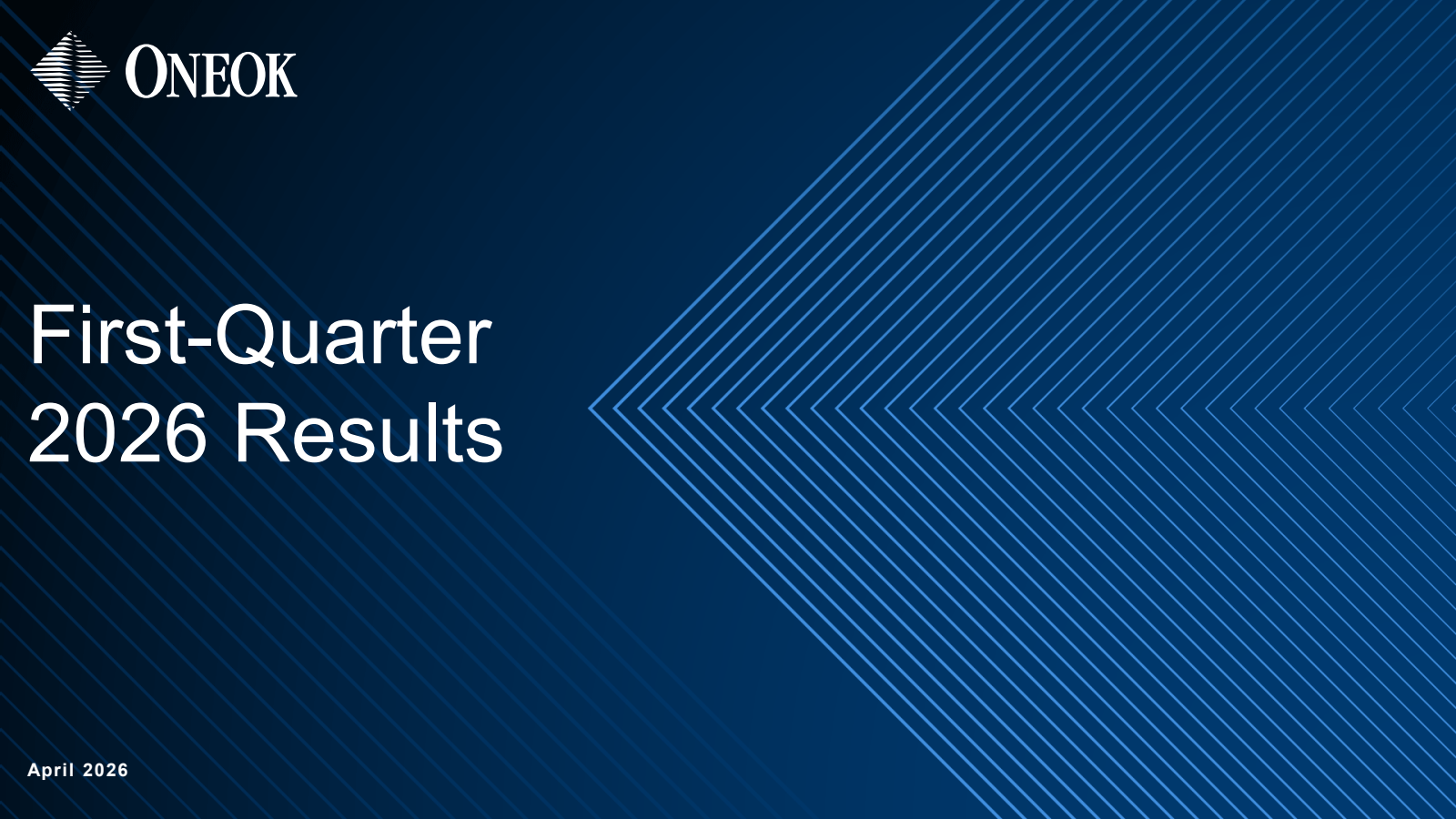 ONEOK's Q1 2026 Slide Deck