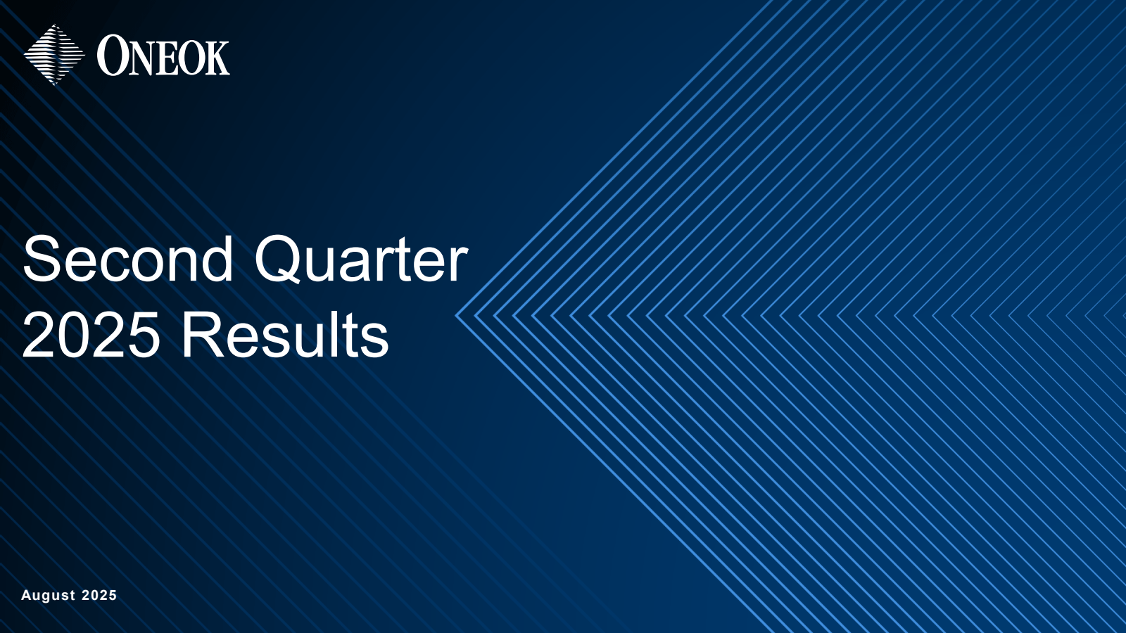 ONEOK's Q2 2025 Slide Deck