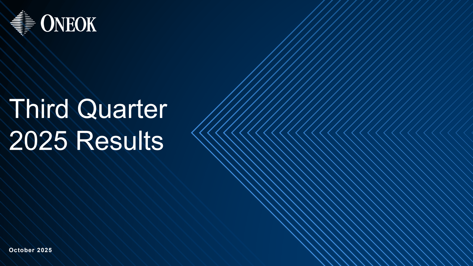 ONEOK's Q3 2025 Slide Deck