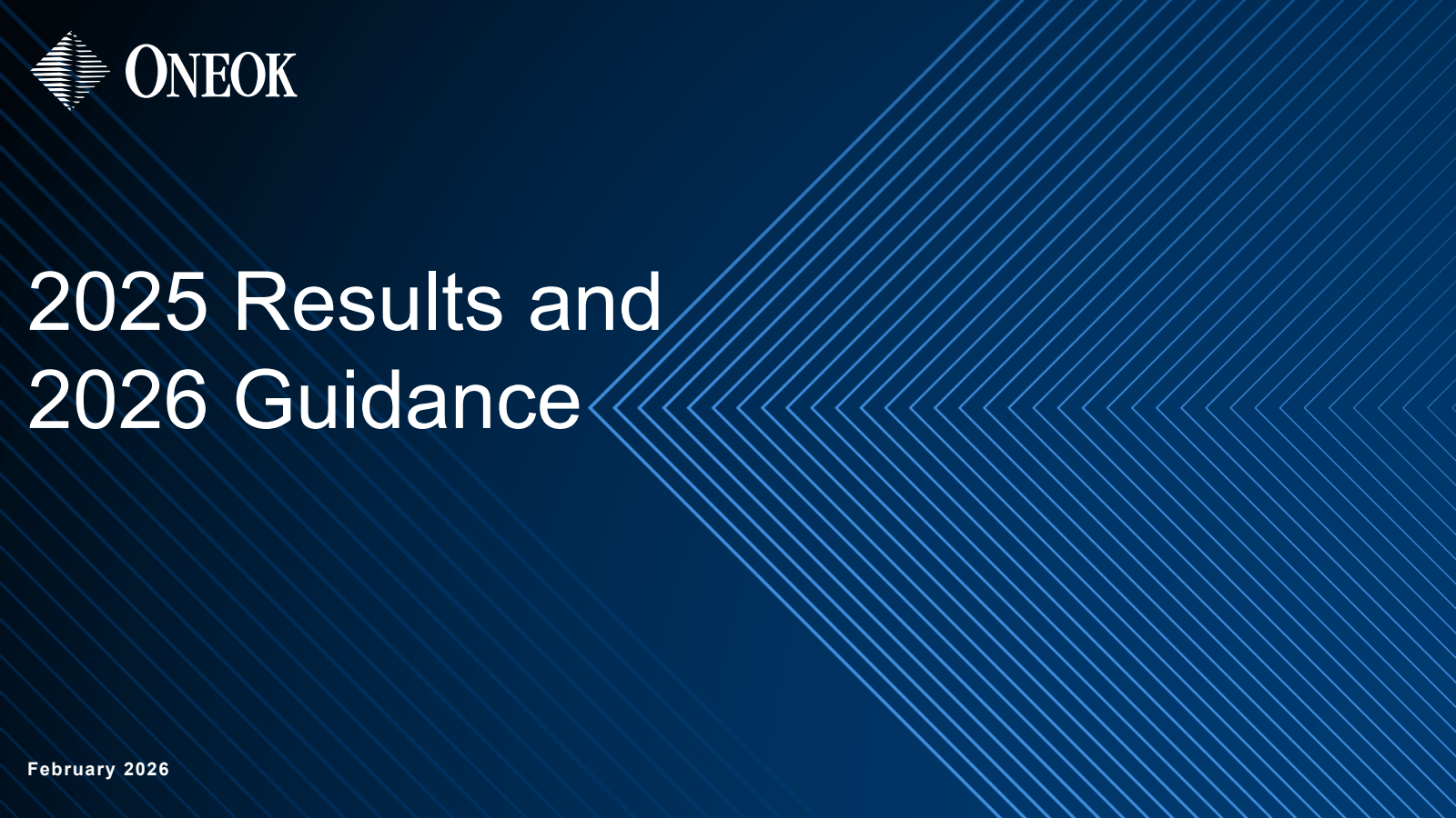 ONEOK's Q4 2025 Slide Deck