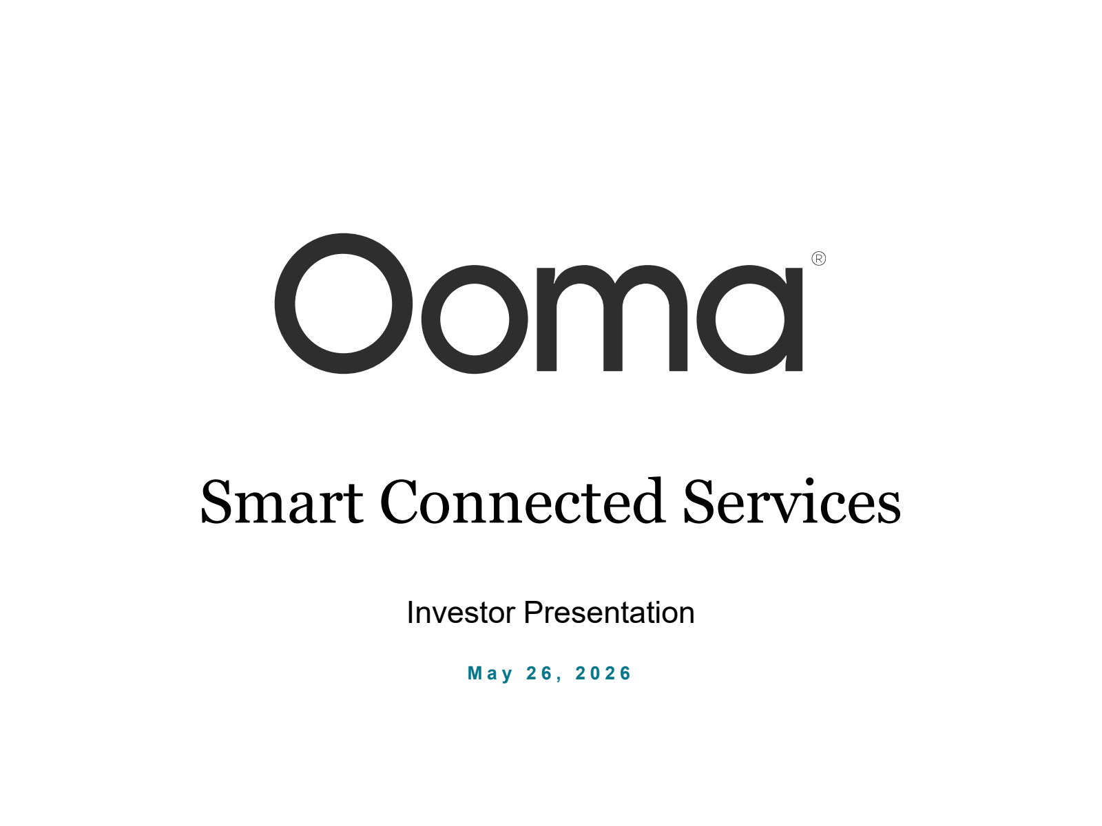 Ooma's Q1 2027 Slide Deck