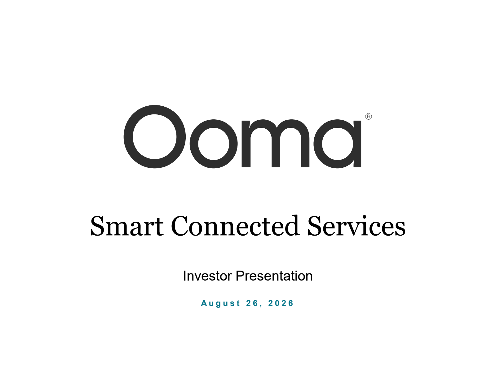Ooma's Q2 2027 Slide Deck