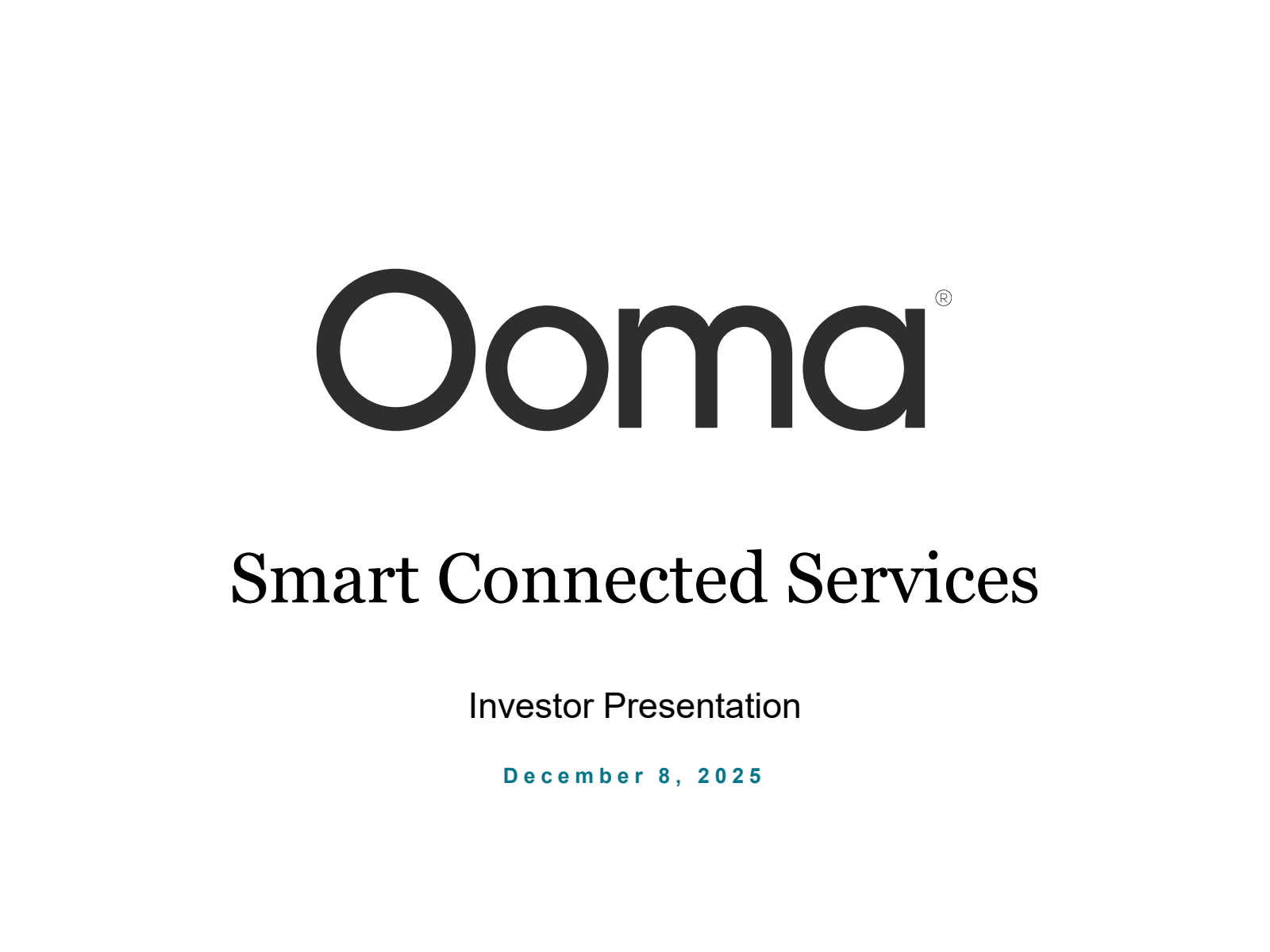 Ooma's Q3 2026 Slide Deck