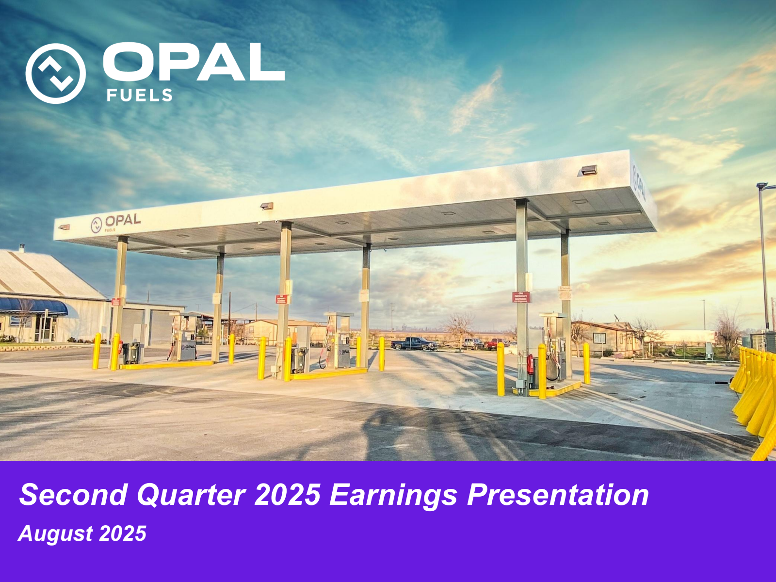 OPAL Fuels' Q2 2025 Slide Deck