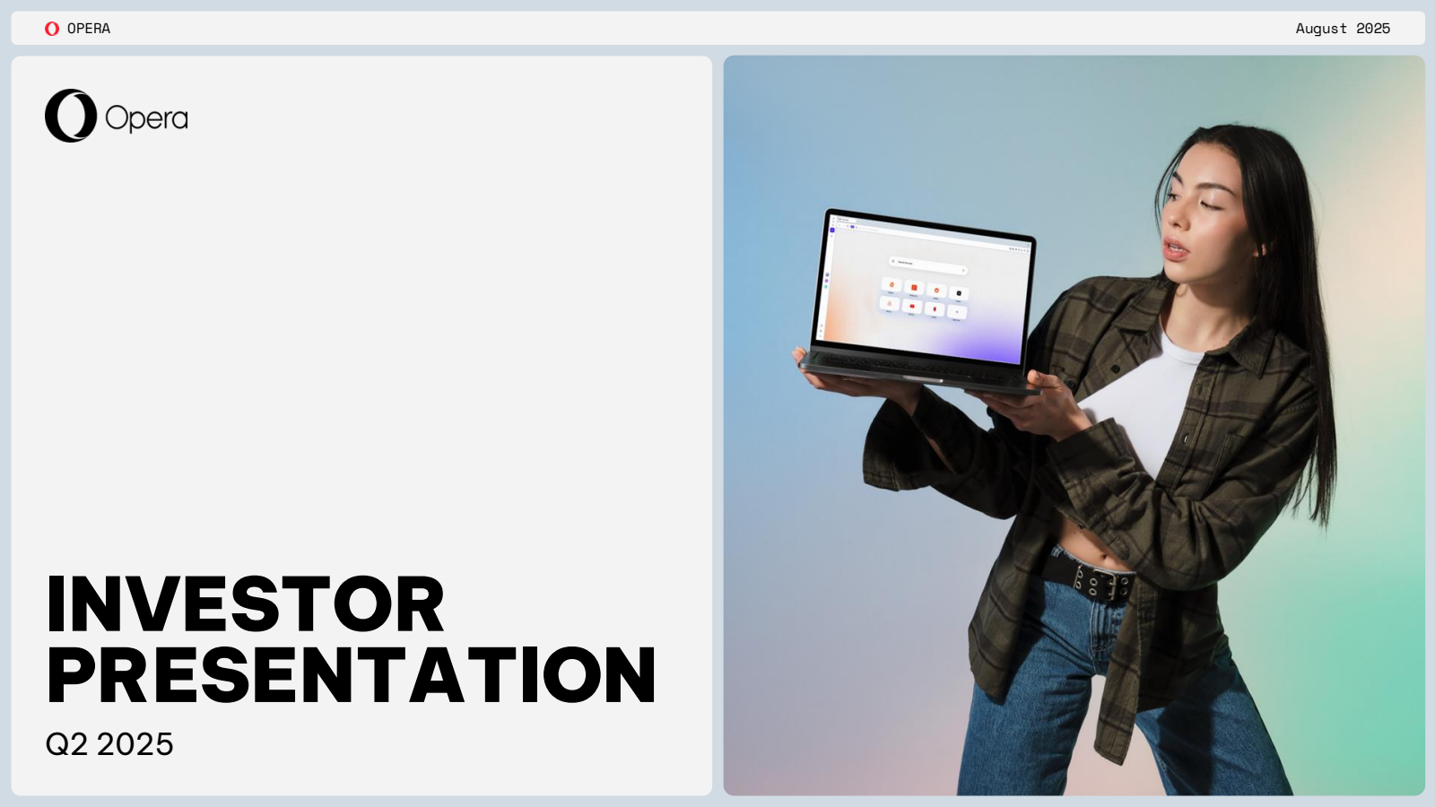 Opera's Q2 2025 Slide Deck