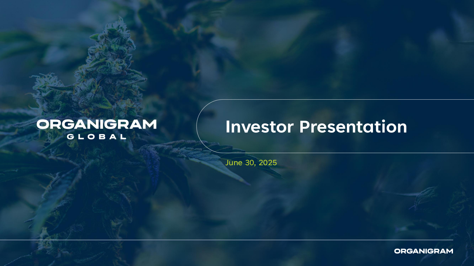 Organigram Global's Q3 2025 Slide Deck
