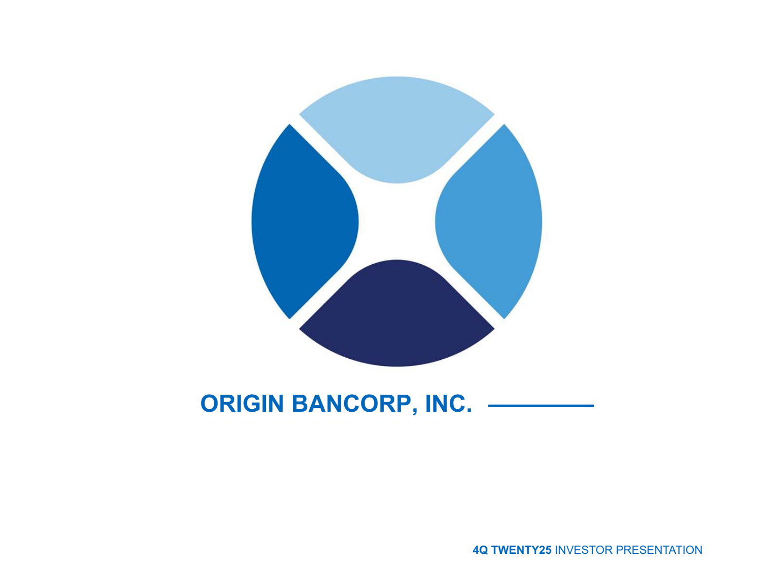 Origin Bancorp's Q4 2025 Slide Deck