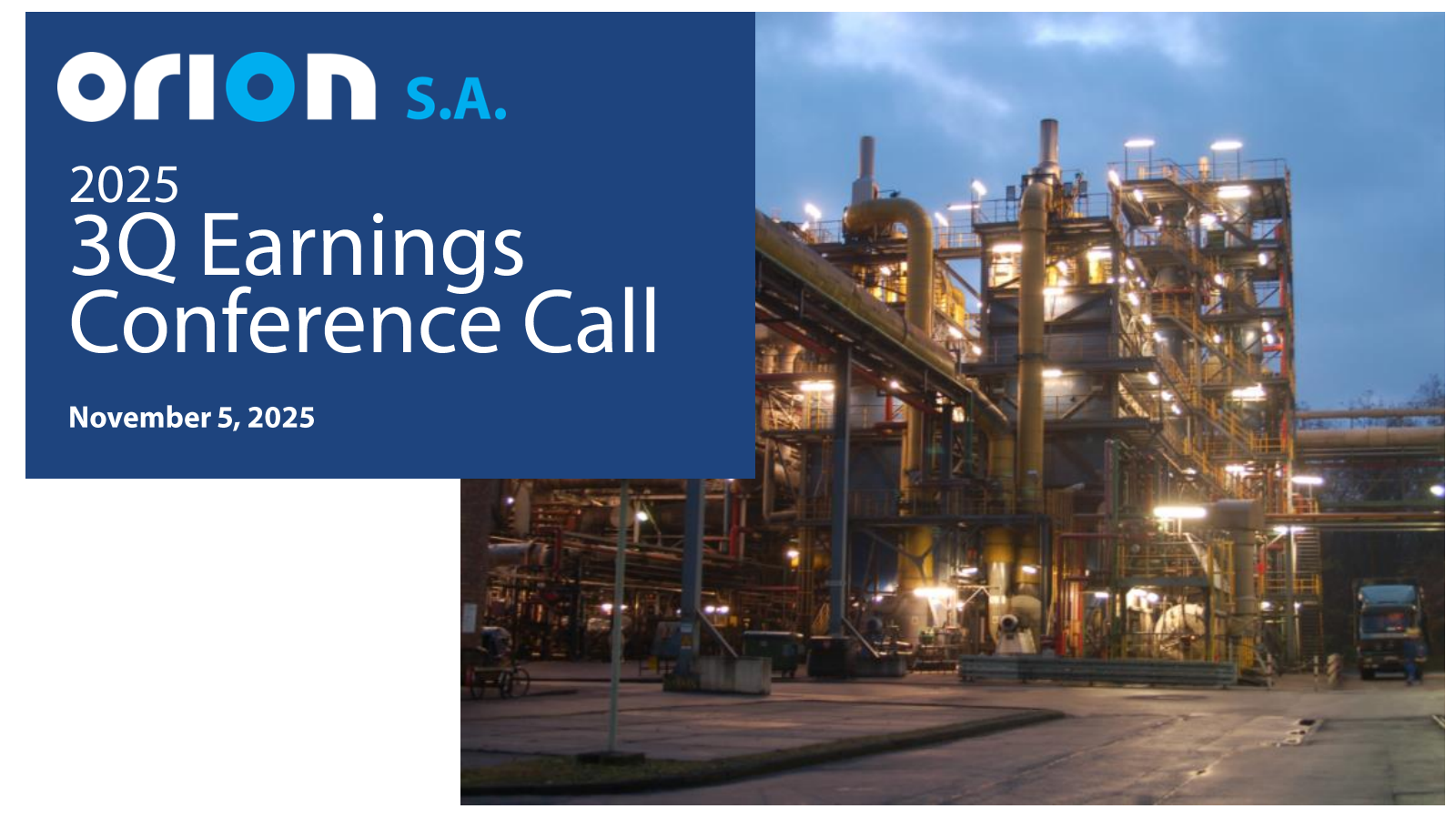 Orion's Q3 2025 Slide Deck