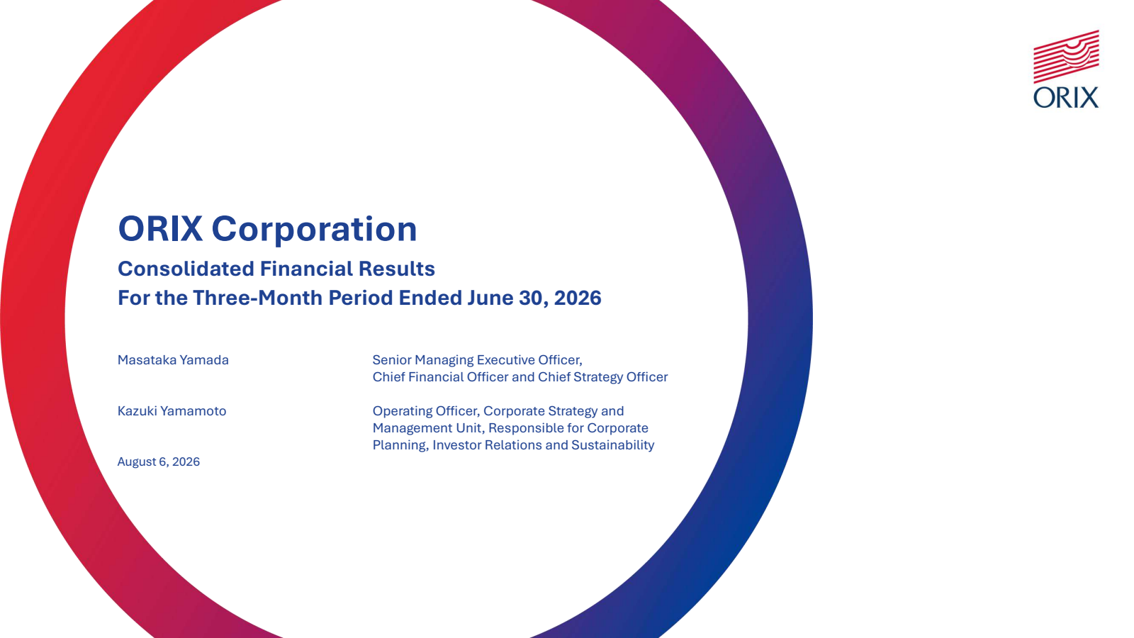 Orix Corp Ads' Q1 2027 Slide Deck