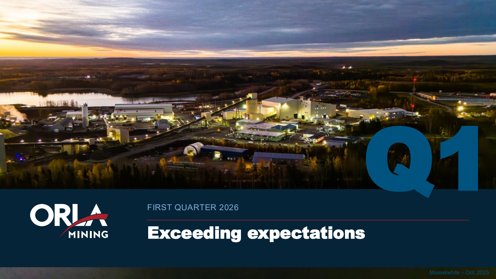 Orla Mining's Q1 2026 Slide Deck