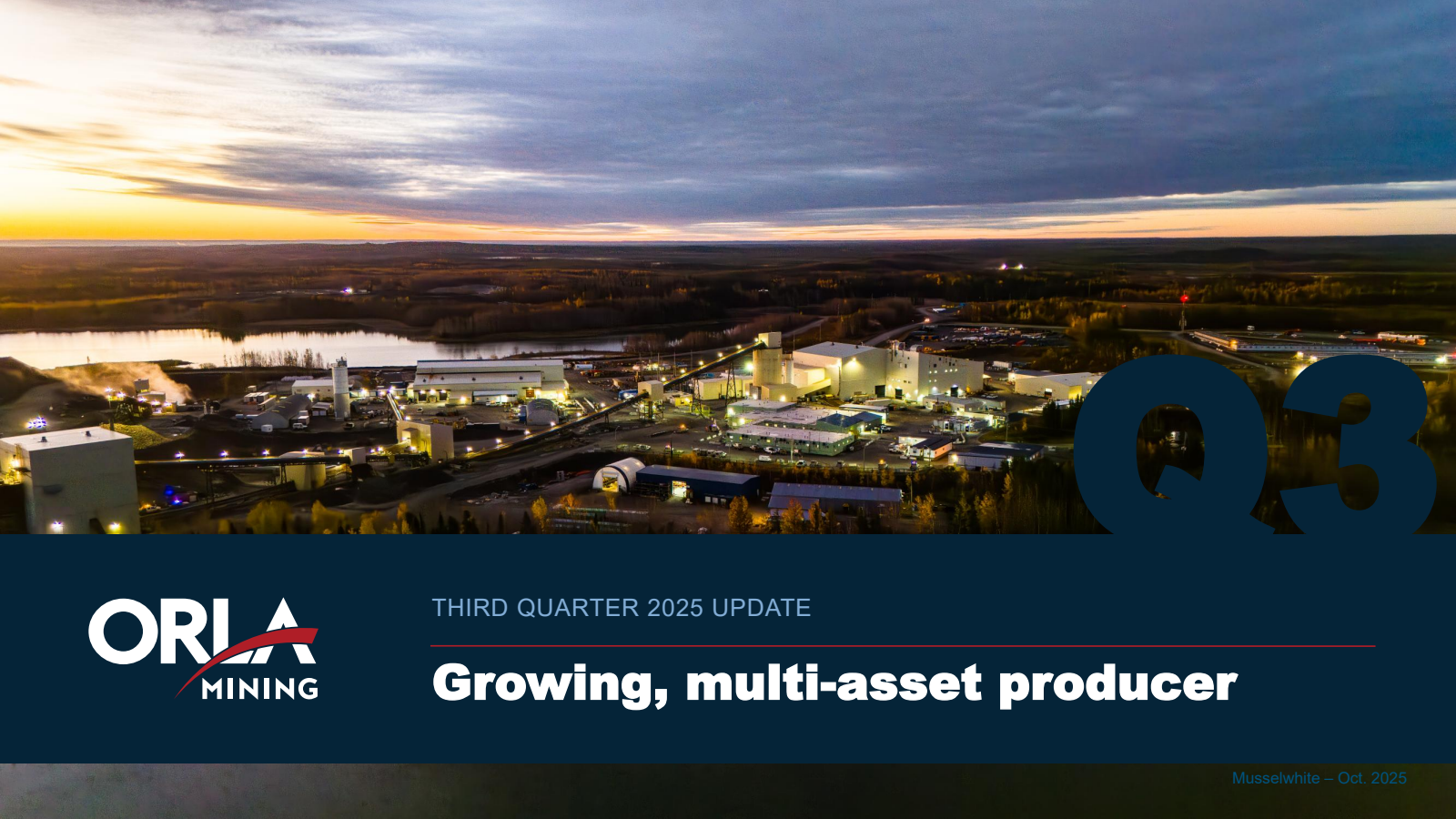 Orla Mining's Q3 2025 Slide Deck