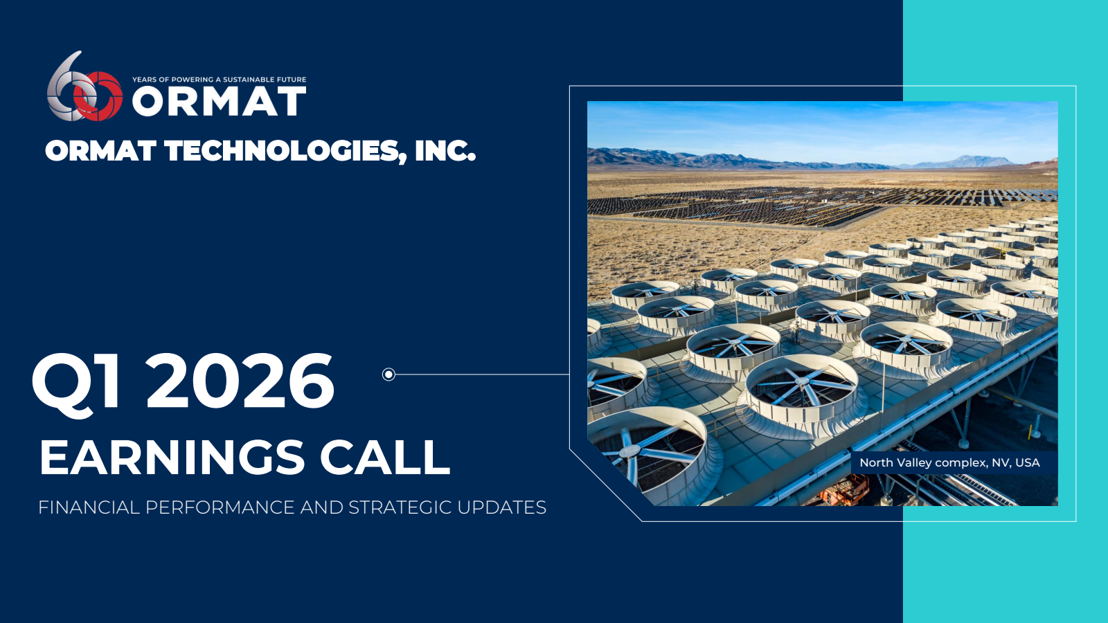 Ormat Technologies' Q1 2026 Slide Deck