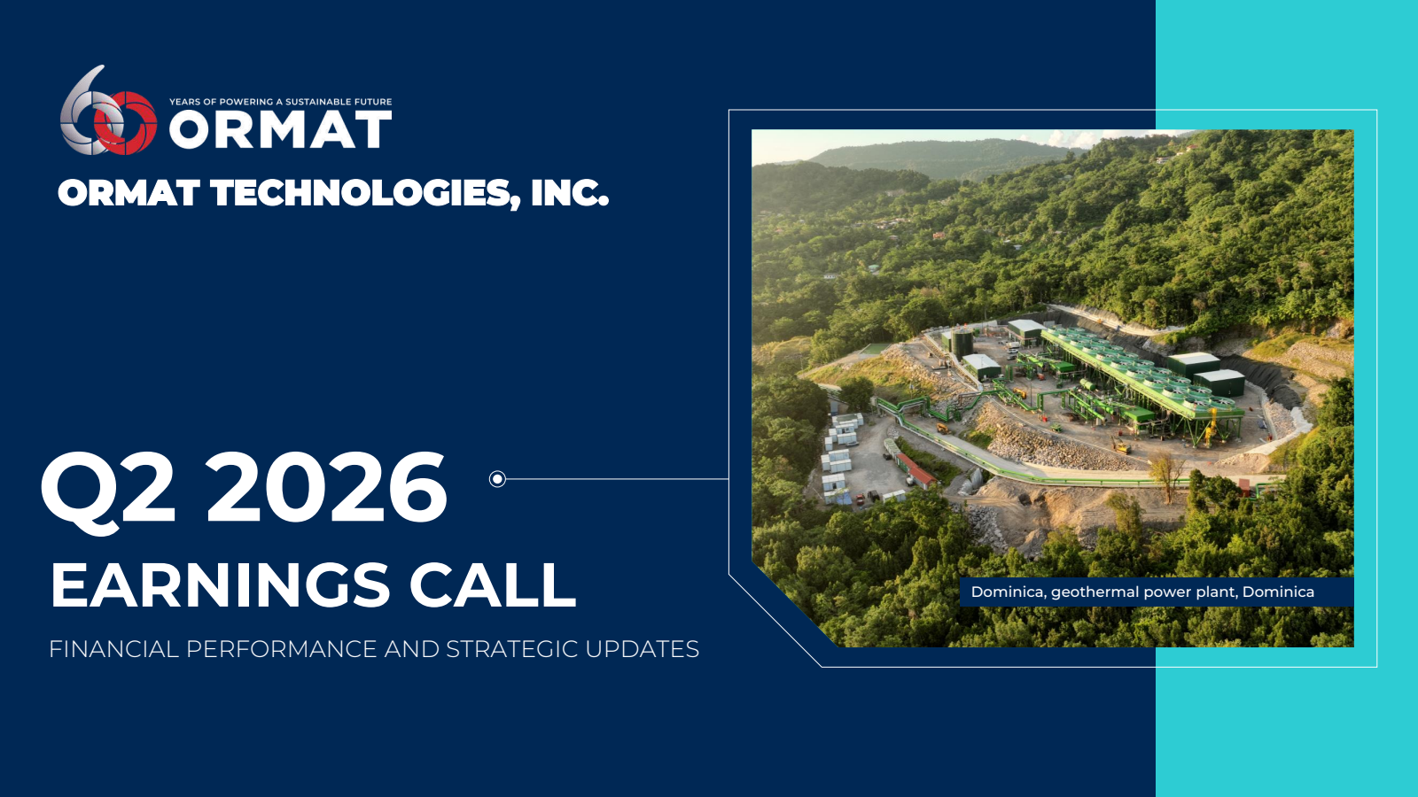 Ormat Technologies' Q2 2026 Slide Deck