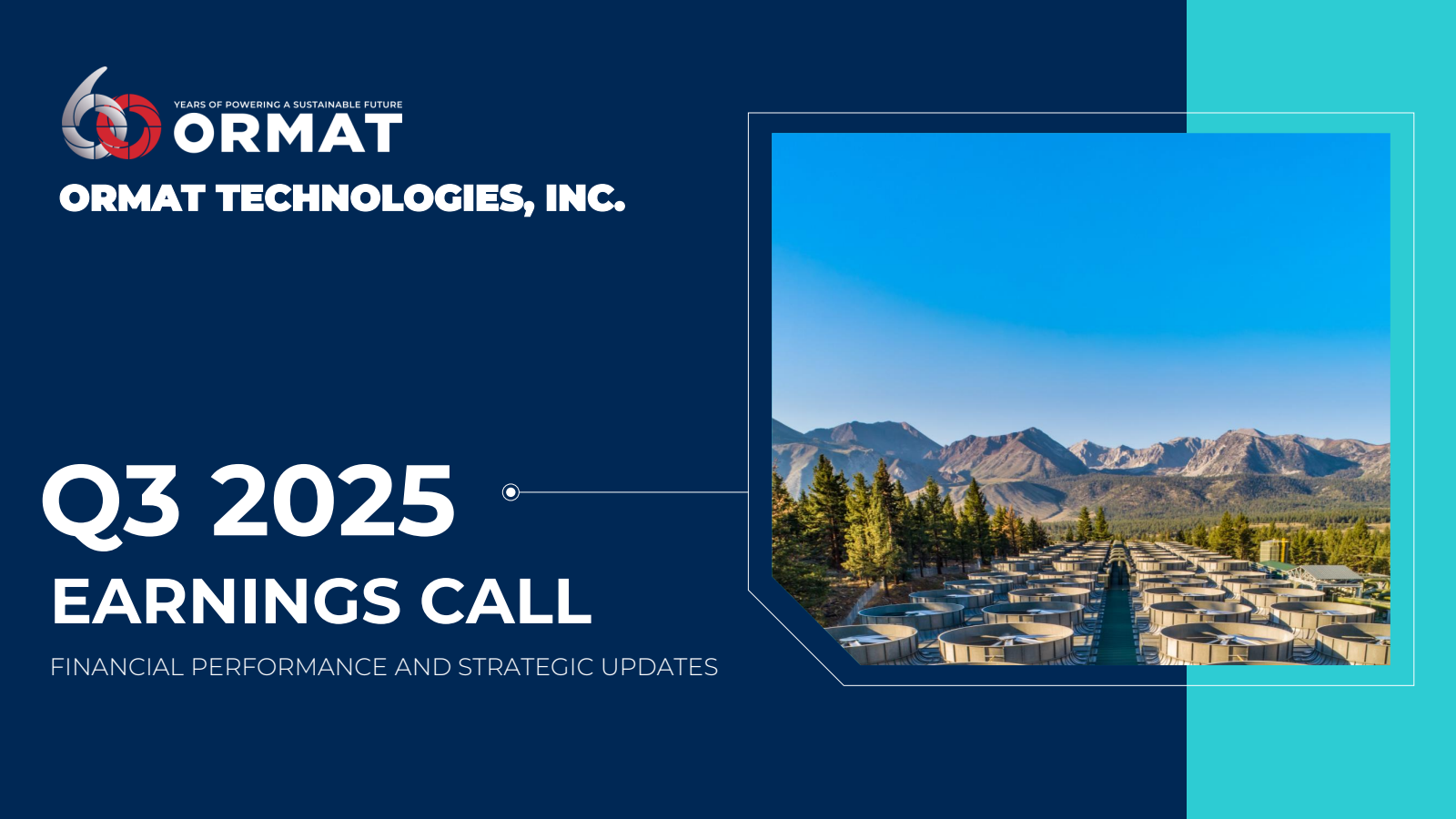 Ormat Technologies' Q3 2025 Slide Deck