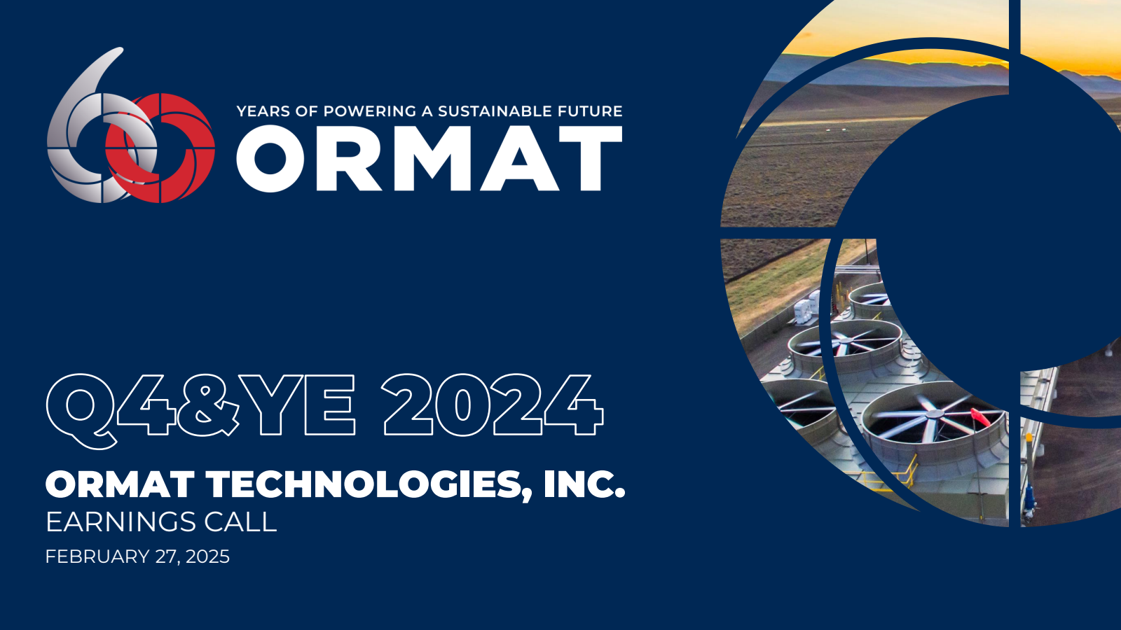 Ormat Technologies' Q4 2024 Slide Deck