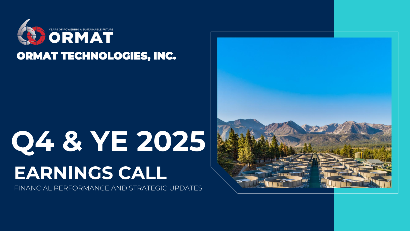 Ormat Technologies' Q4 2025 Slide Deck