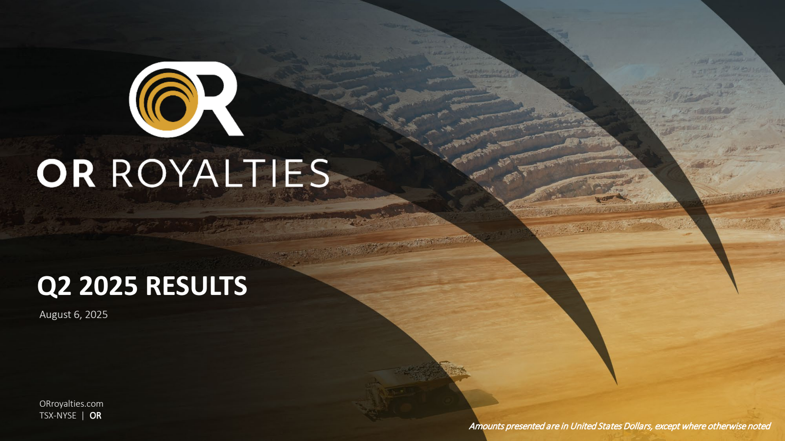 OR Royalties' Q2 2025 Slide Deck
