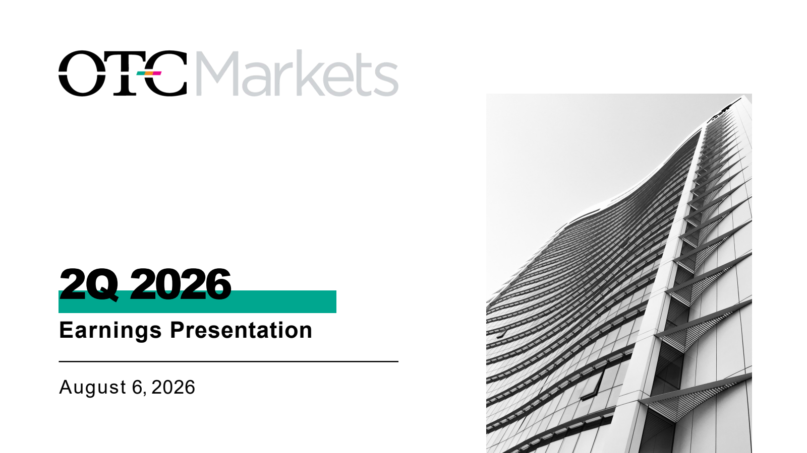 OTC Markets Group's Q2 2026 Slide Deck