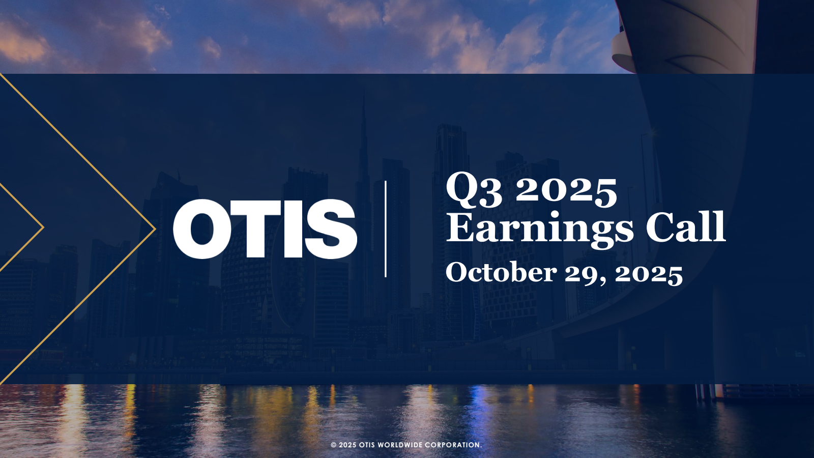 Otis Worldwide's Q3 2025 Slide Deck