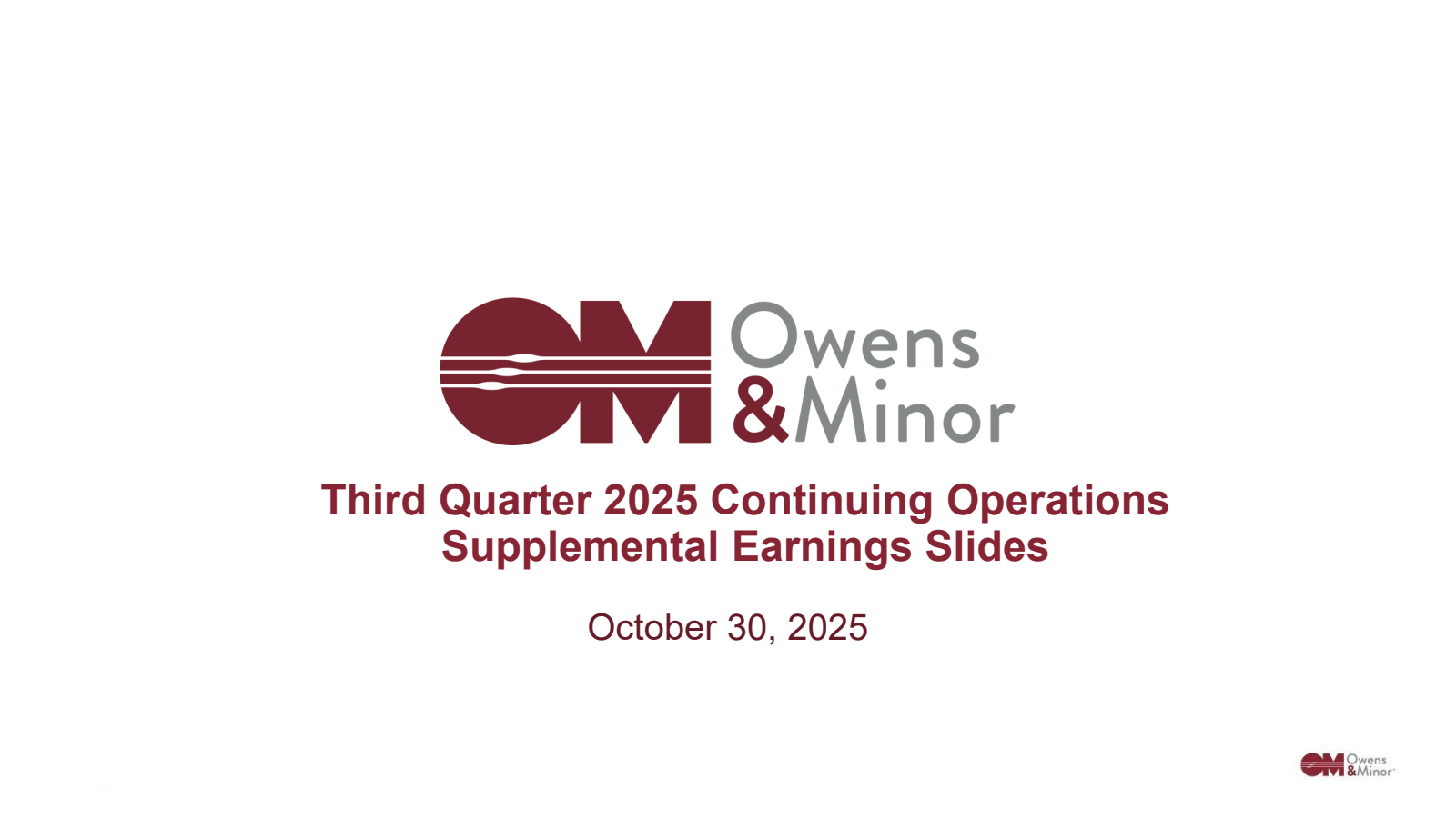 Owens & Minor (OMI) Earnings Date and Reports 2026
