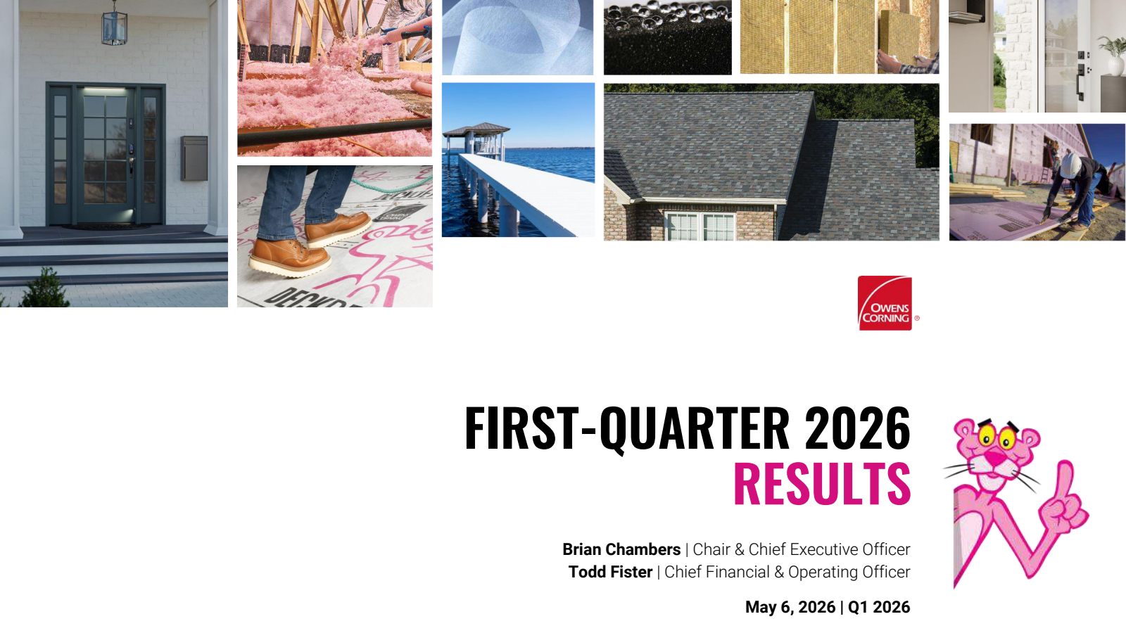 Owens Corning's Q1 2026 Slide Deck