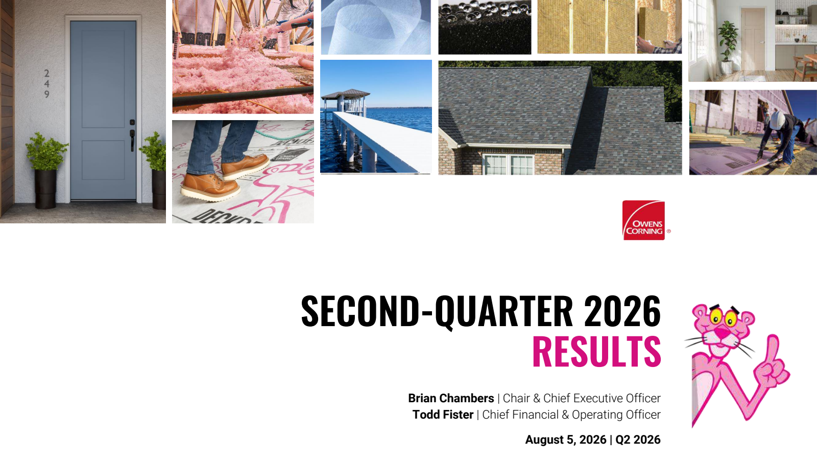 Owens Corning's Q2 2026 Slide Deck