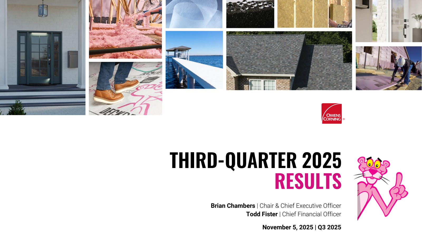 Owens Corning's Q3 2025 Slide Deck