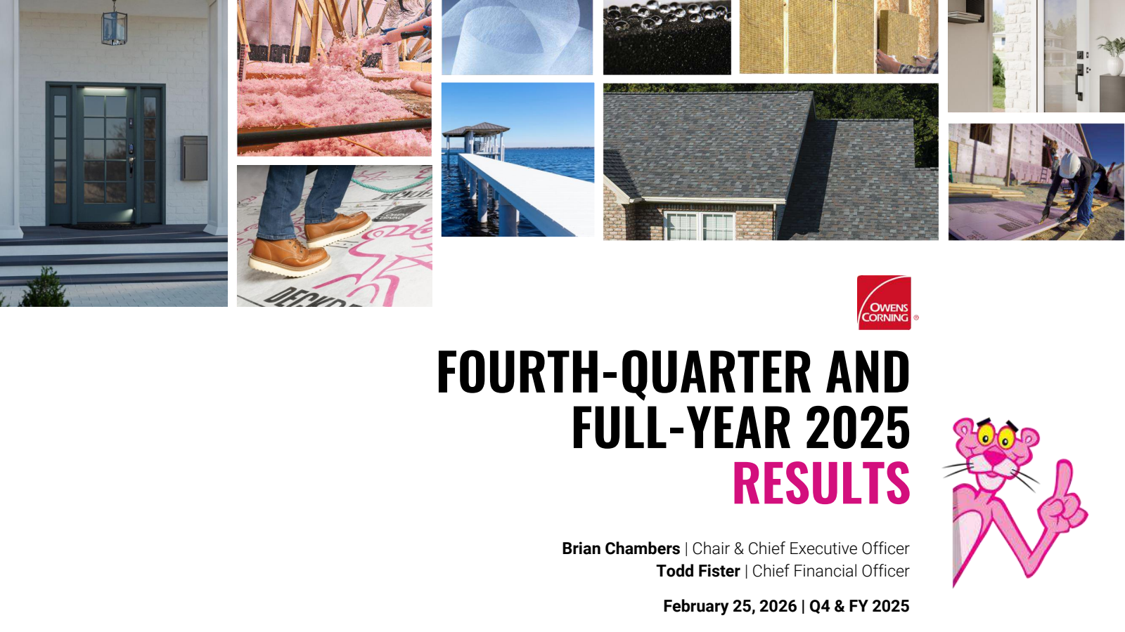 Owens Corning's Q4 2025 Slide Deck