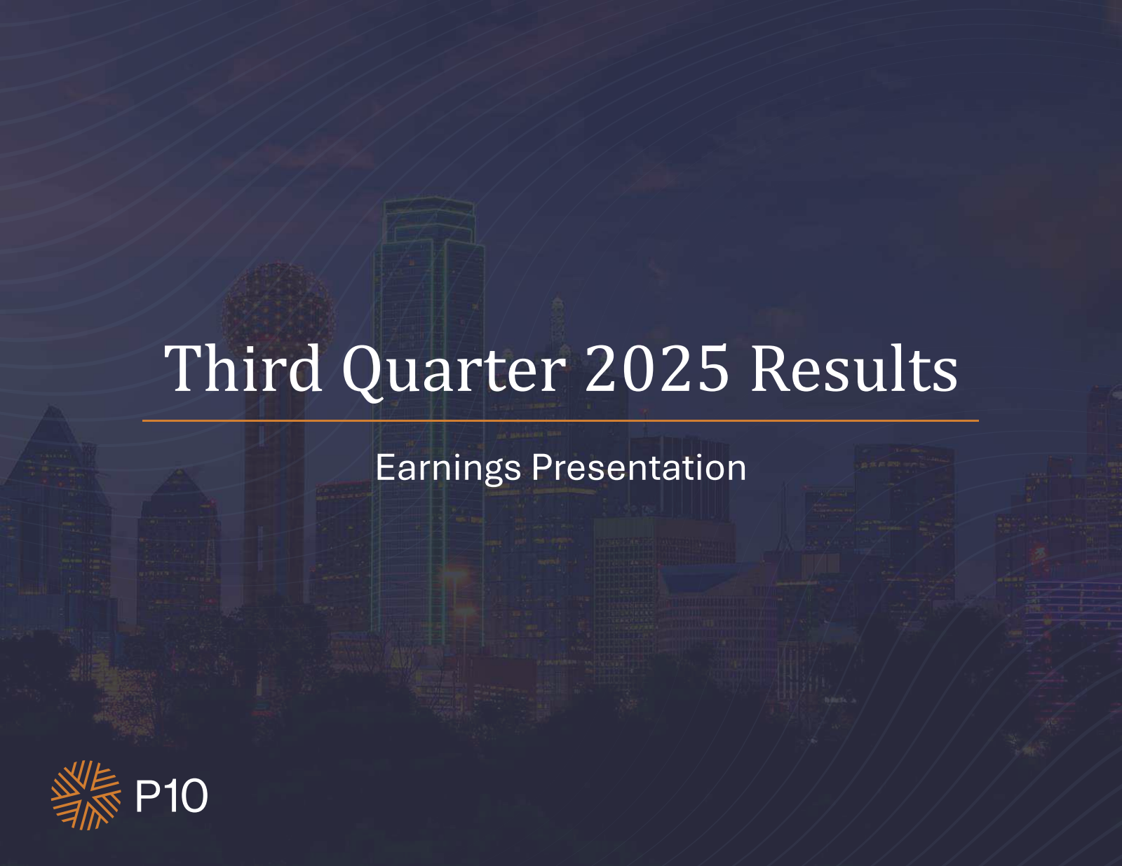 P10's Q3 2025 Slide Deck