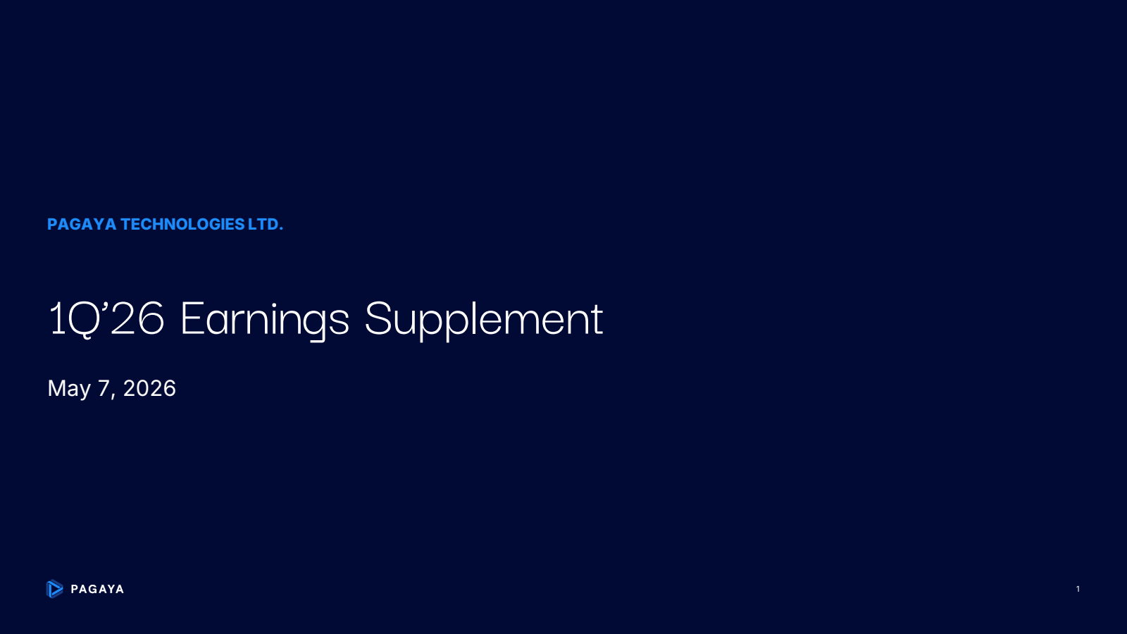 Pagaya Technologies' Q1 2026 Slide Deck