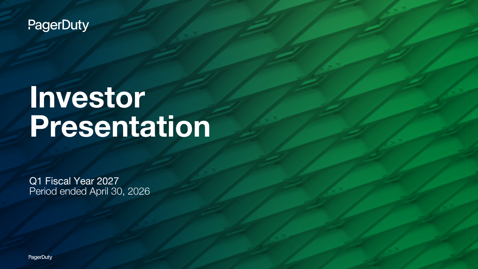 PagerDuty's Q1 2027 Slide Deck