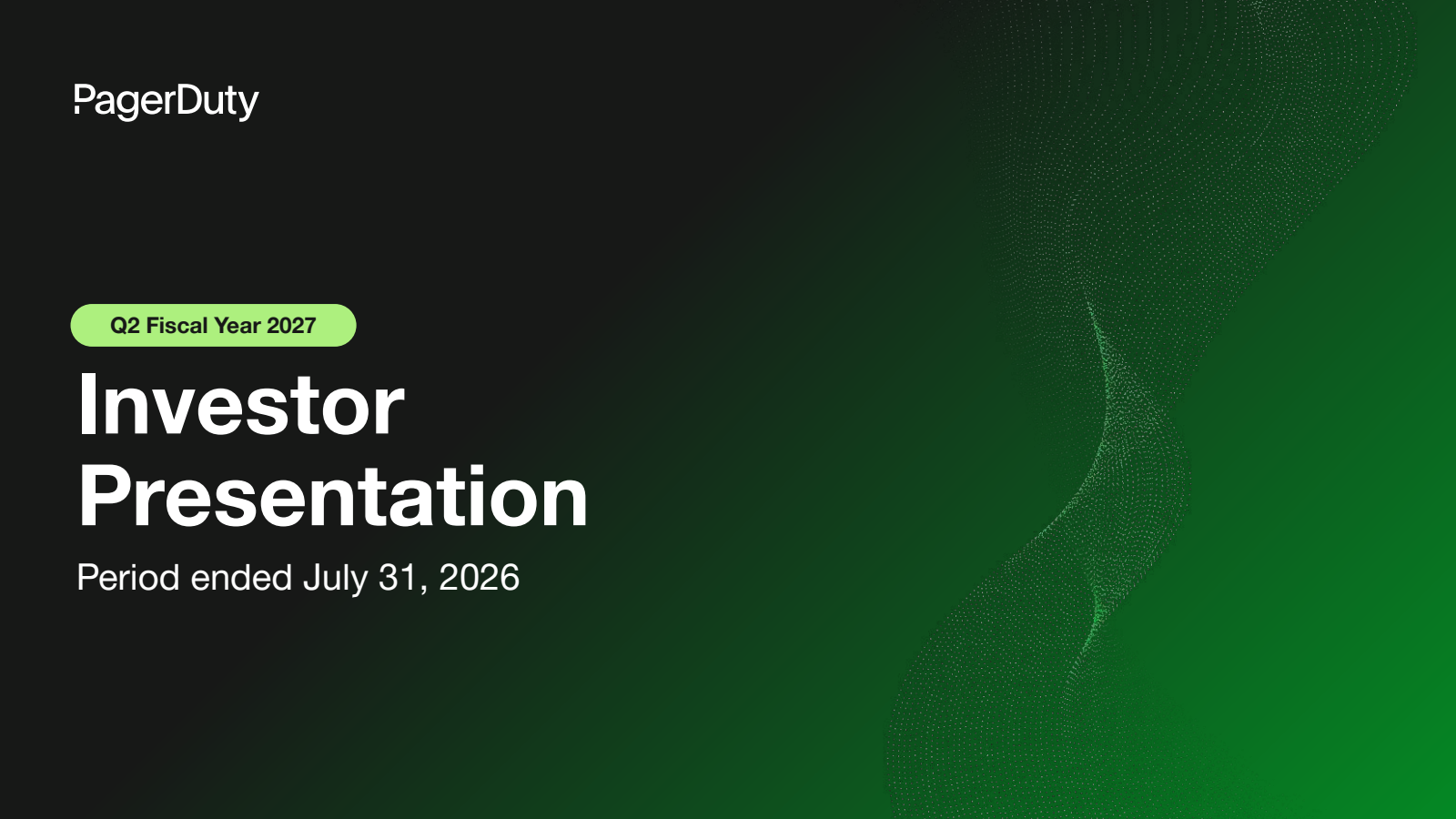 PagerDuty's Q2 2027 Slide Deck